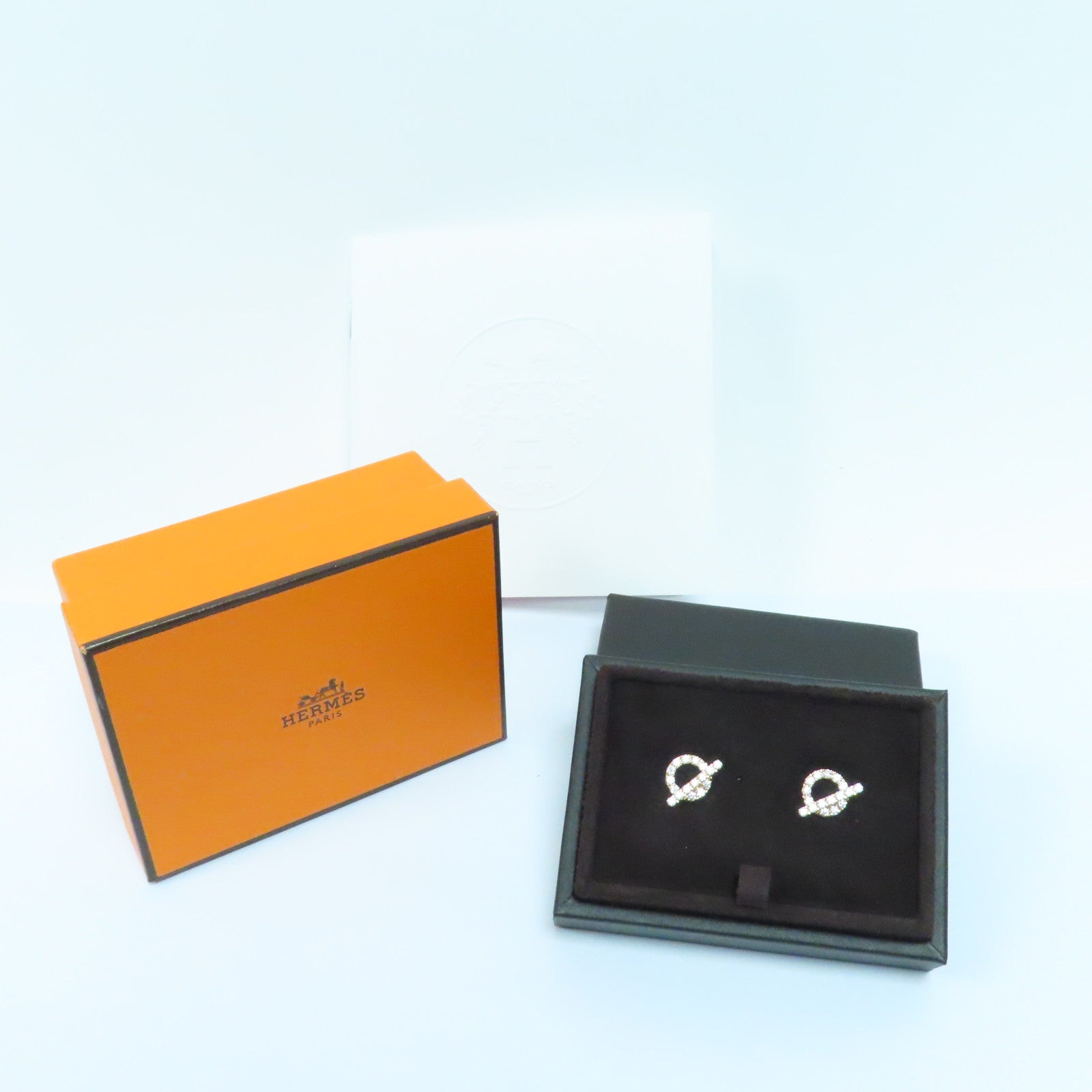 HERMES 18K玫瑰金Finesse Earrings 0.92ct/0.92ct鑽石耳環
