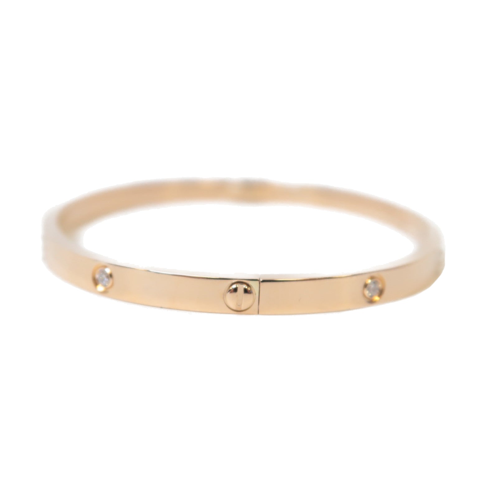 CARTIER 18K玫瑰金Love Bracelet 6 Diamand Small Model手鐲玫瑰金色