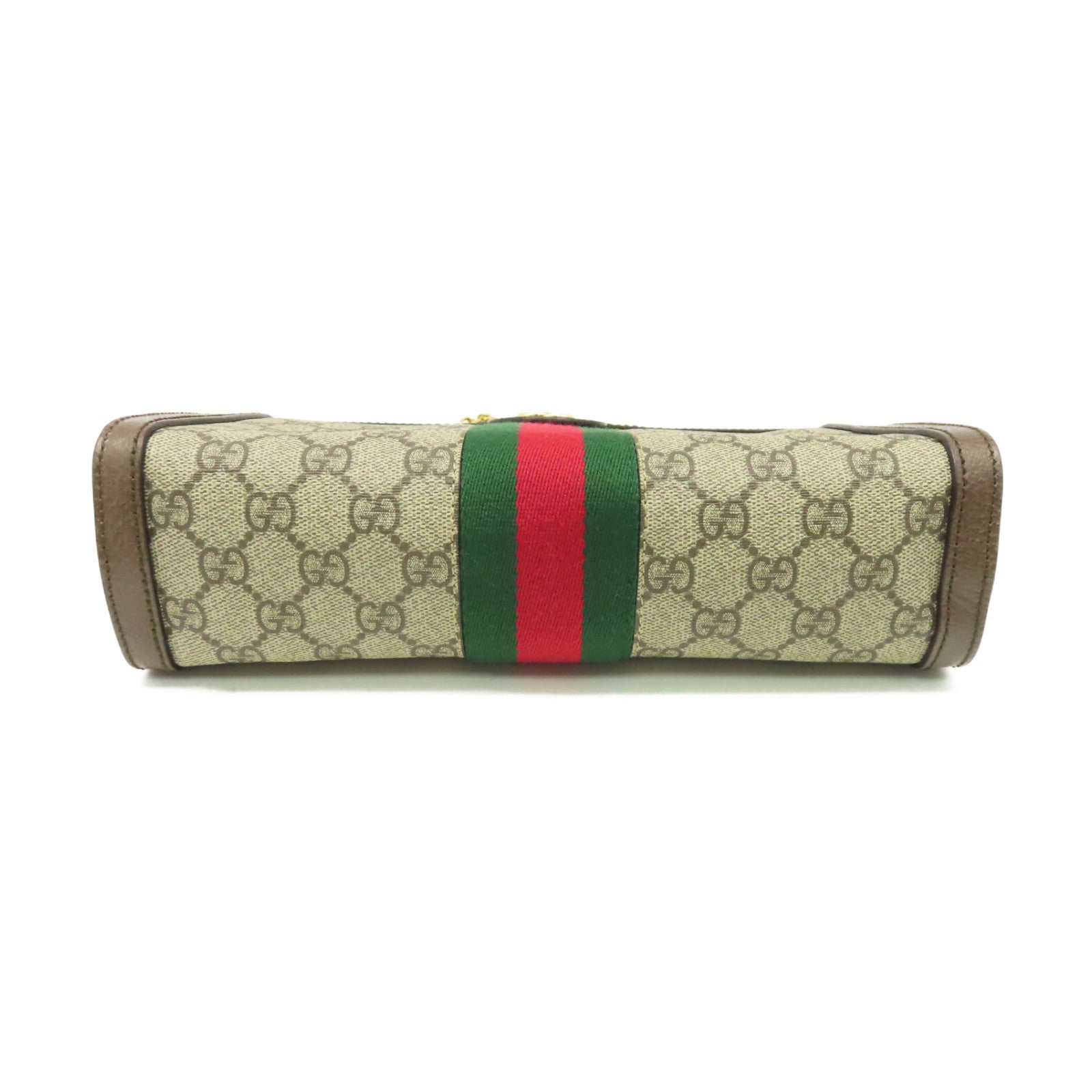GUCCI 塗層帆布Ophidia GG鏈帶肩背袋啡色