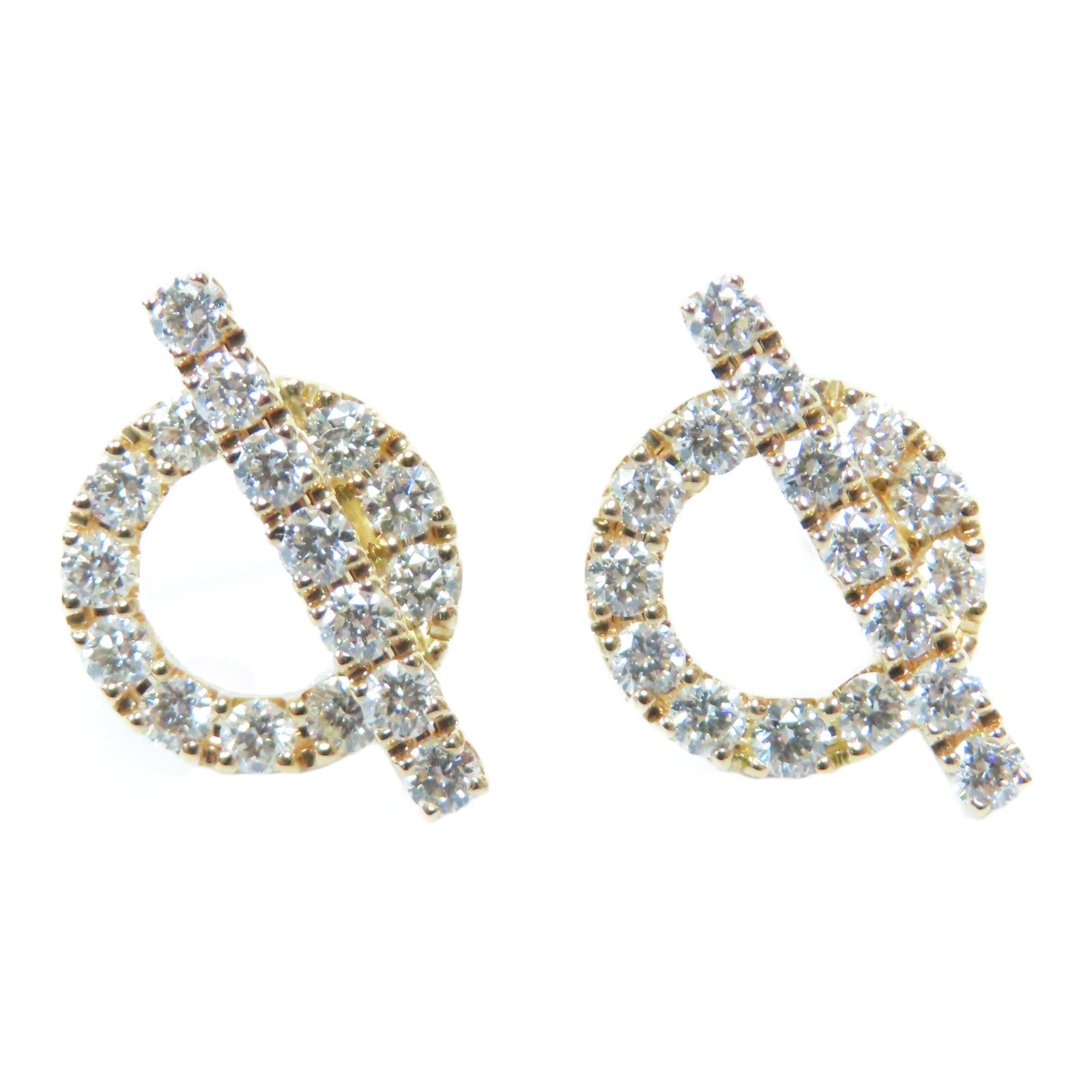 HERMES 18K玫瑰金Finesse Earrings 0.92ct/0.92ct鑽石耳環