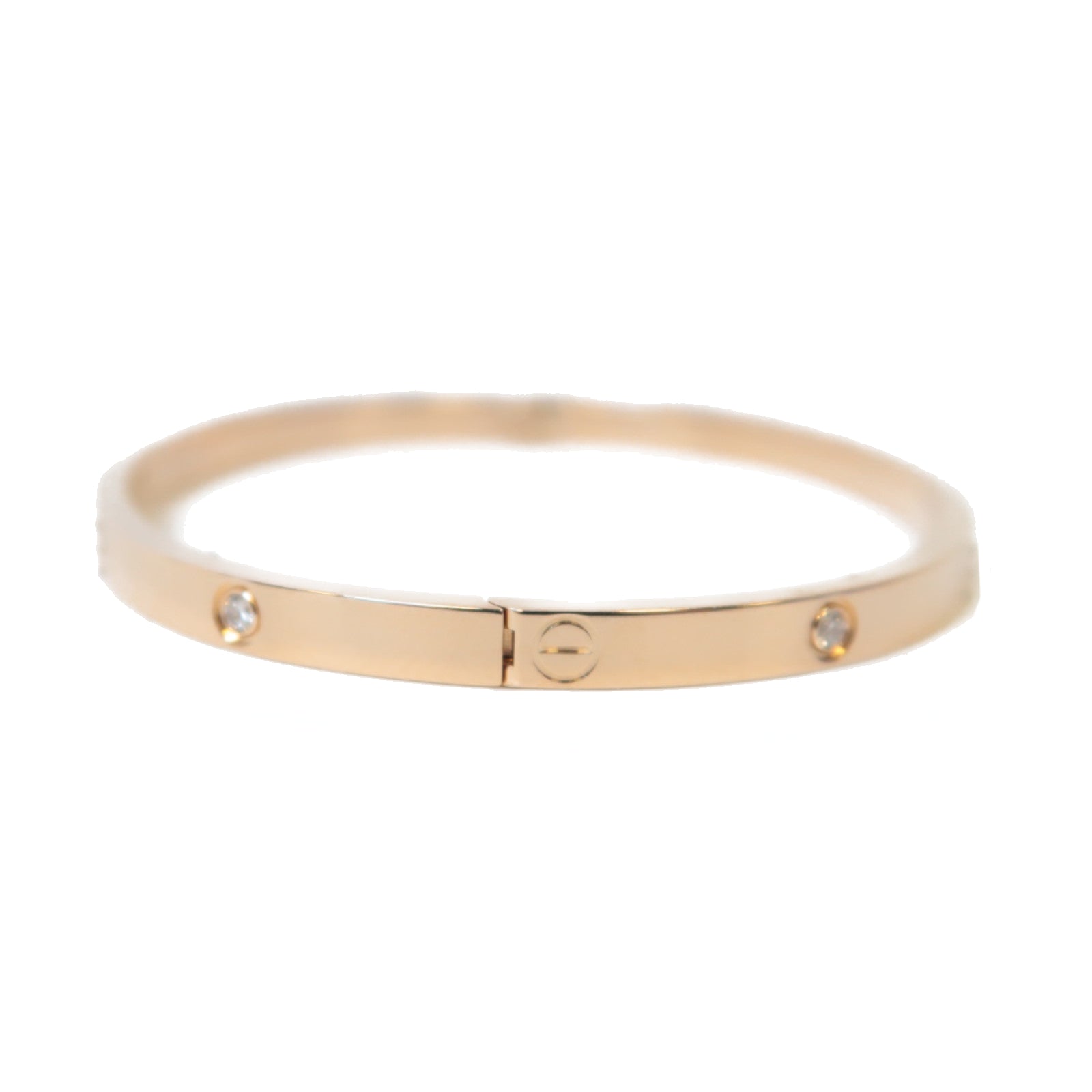 CARTIER 18K玫瑰金Love Bracelet 6 Diamand Small Model手鐲玫瑰金色
