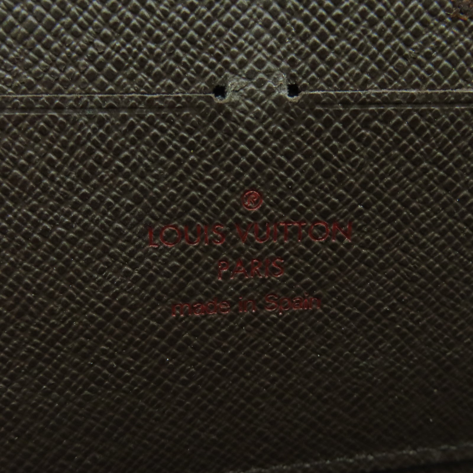 LOUIS VUITTON Damier Ebene Zipper Wallet金扣長錢包啡色