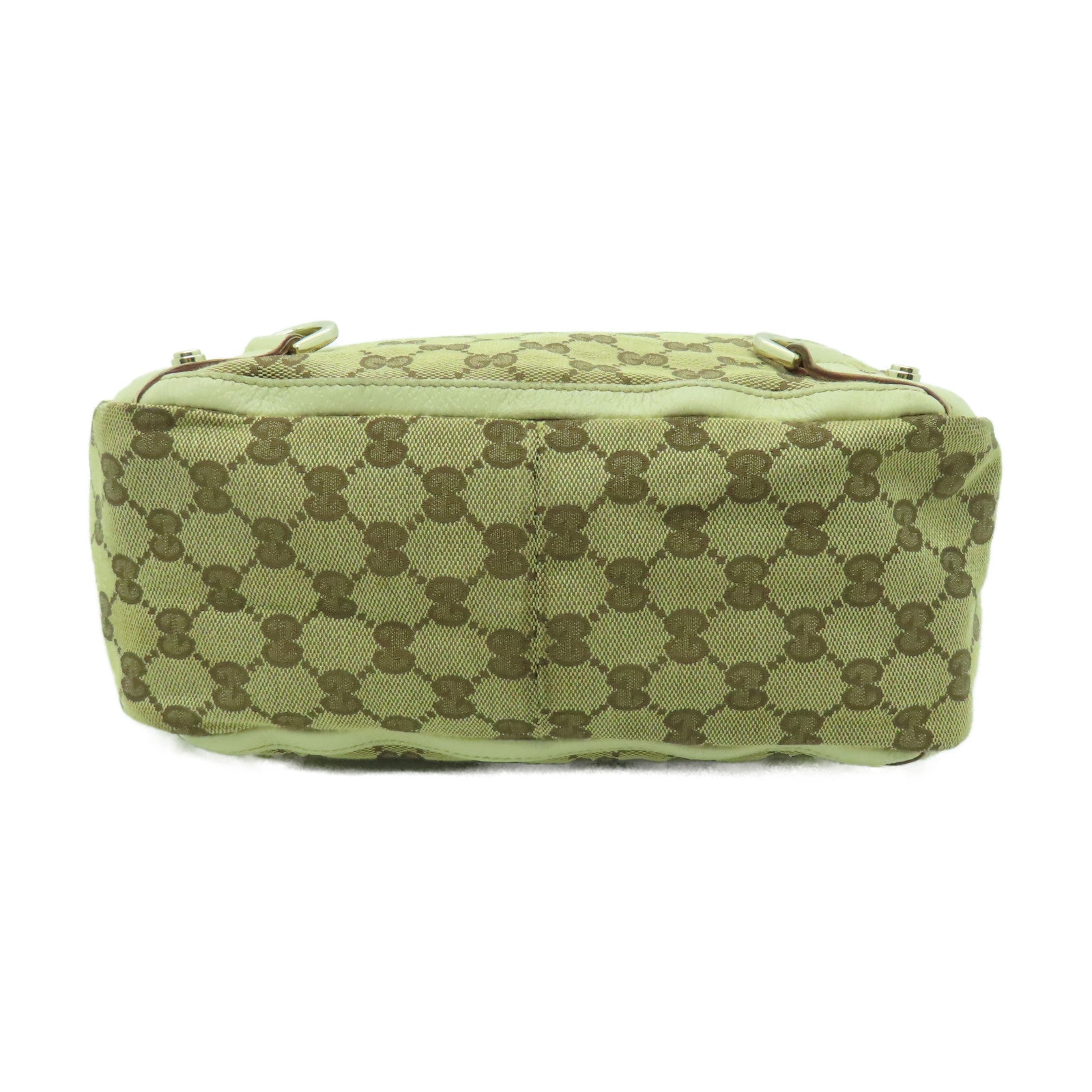 GUCCI 帆布Tote Bag銀扣手挽袋白色
