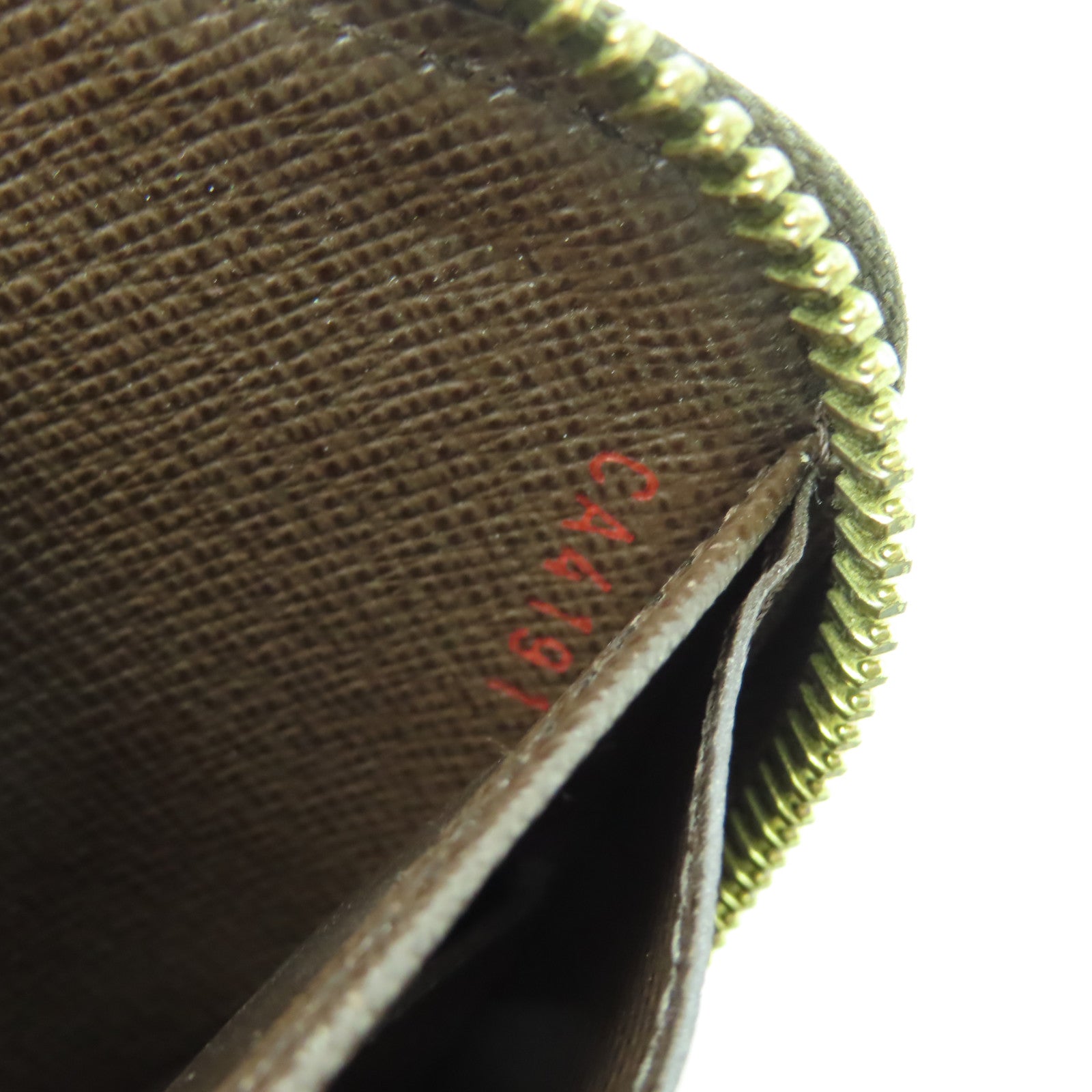 LOUIS VUITTON Damier Ebene Zipper Wallet金扣長錢包啡色