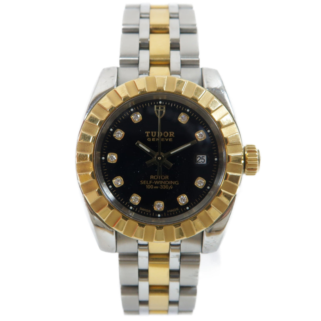 TUDOR 18K黃金Classic Watch不鏽鋼手錶自動機芯黑色