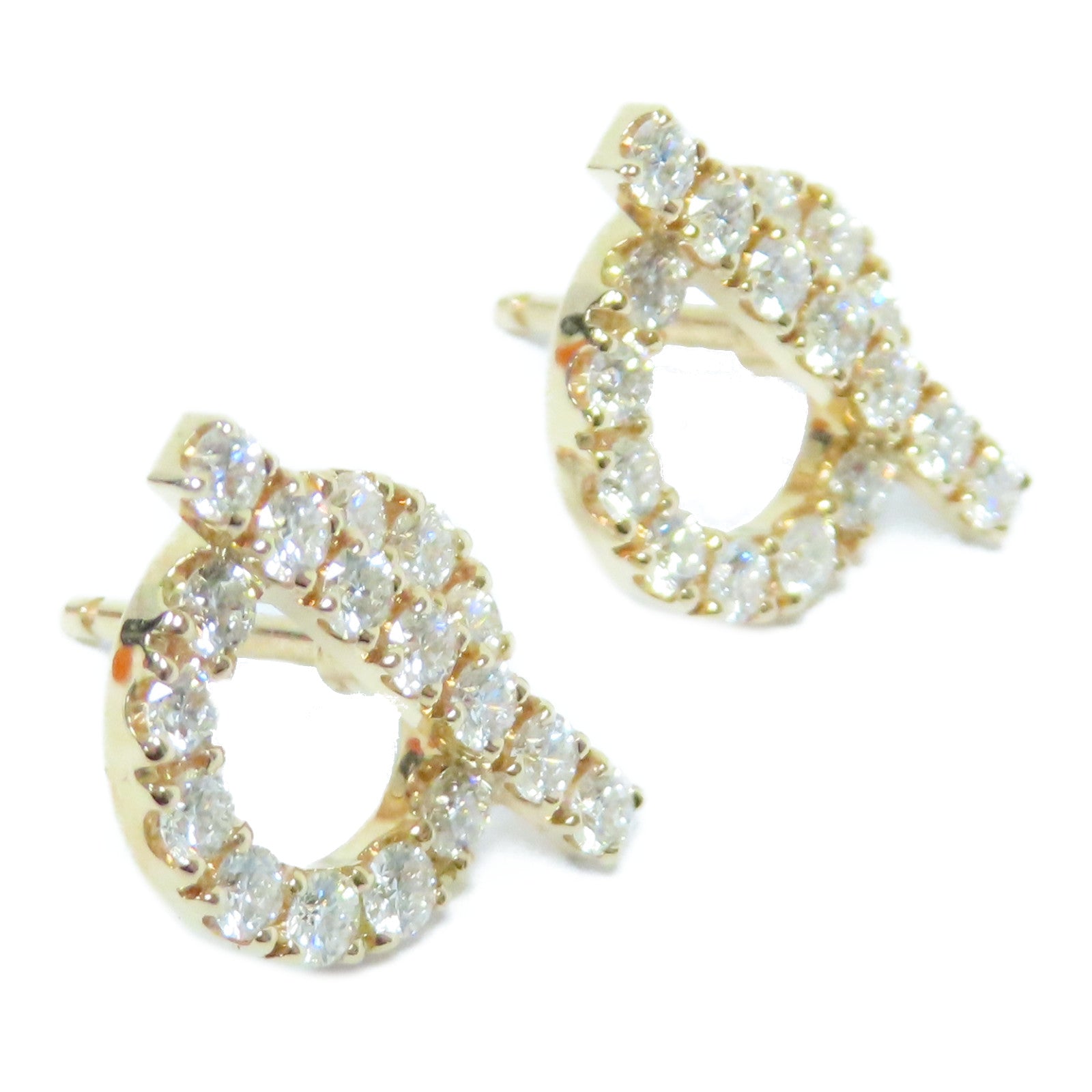 HERMES 18K玫瑰金Finesse Earrings 0.92ct/0.92ct鑽石耳環