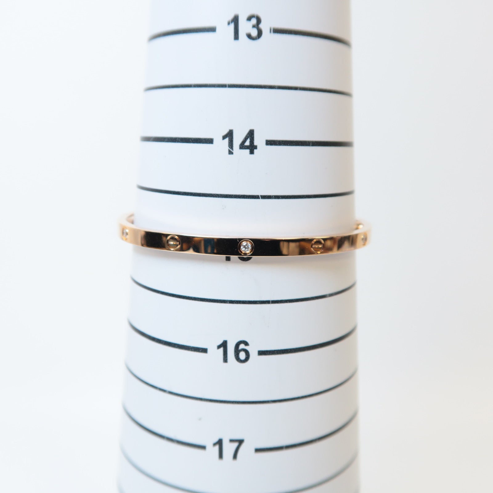 CARTIER 18K玫瑰金Love Bracelet 6 Diamand Small Model手鐲玫瑰金色