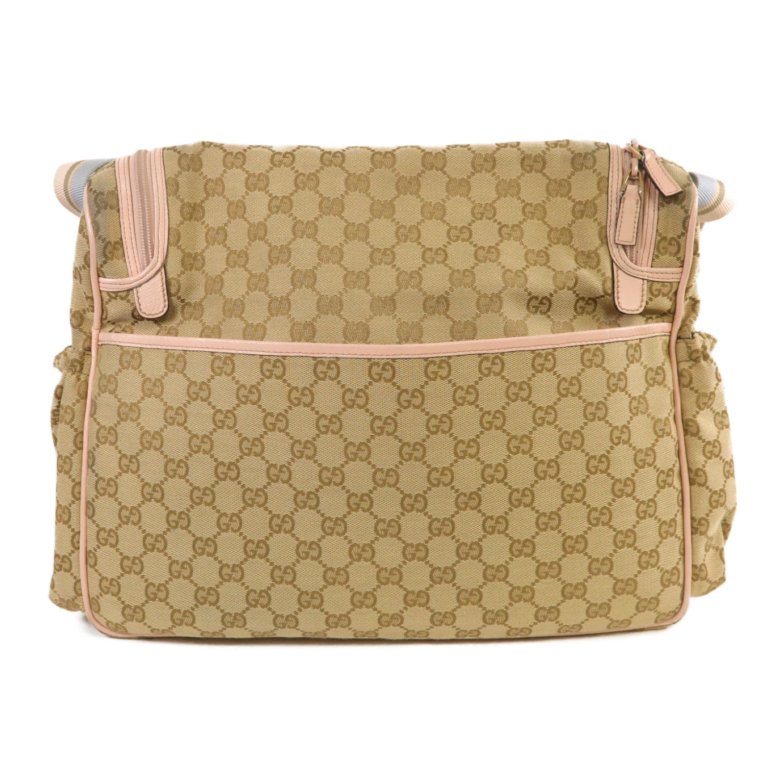 GUCCI 帆布Shoulder Bag金扣肩背袋啡色