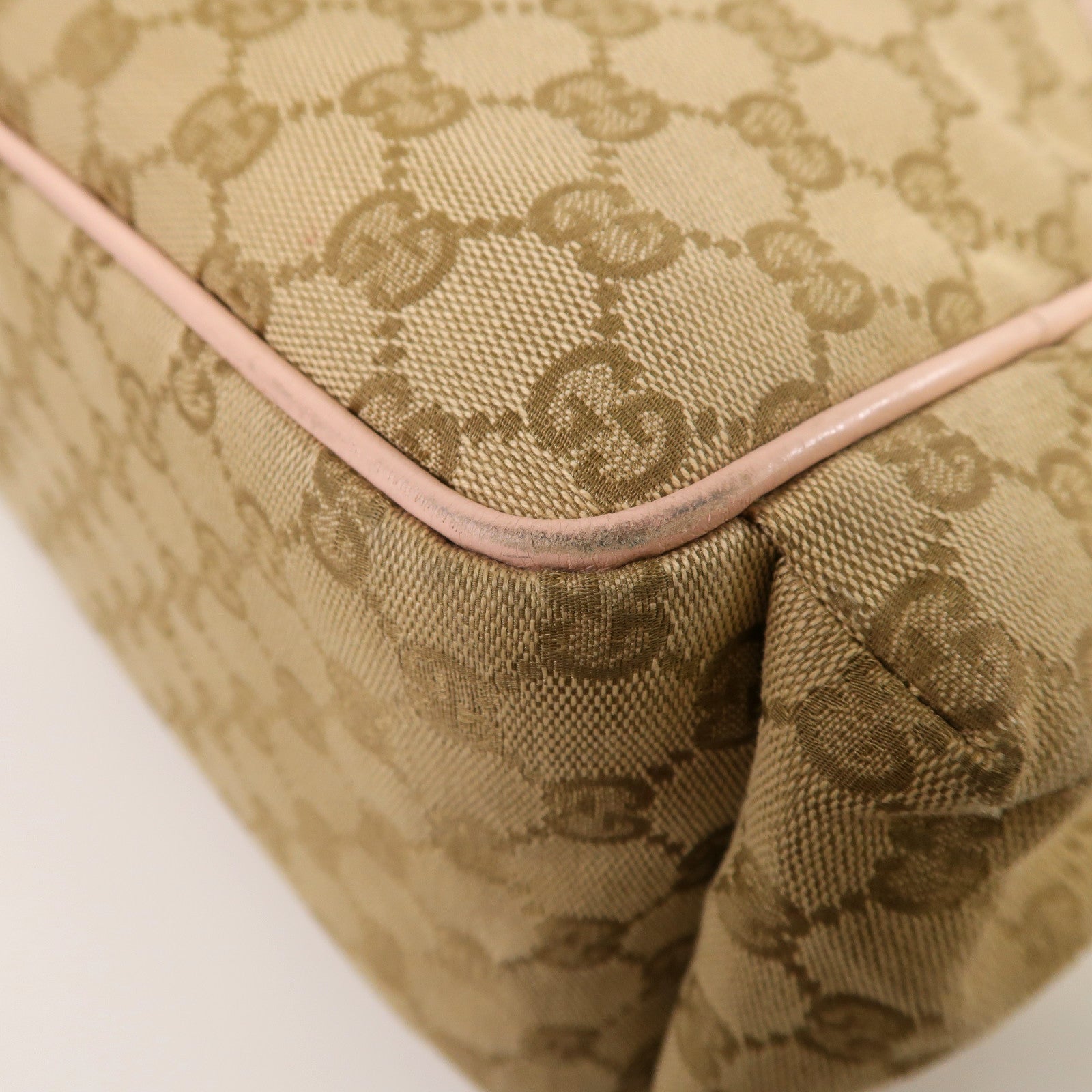 GUCCI 帆布Shoulder Bag金扣肩背袋啡色