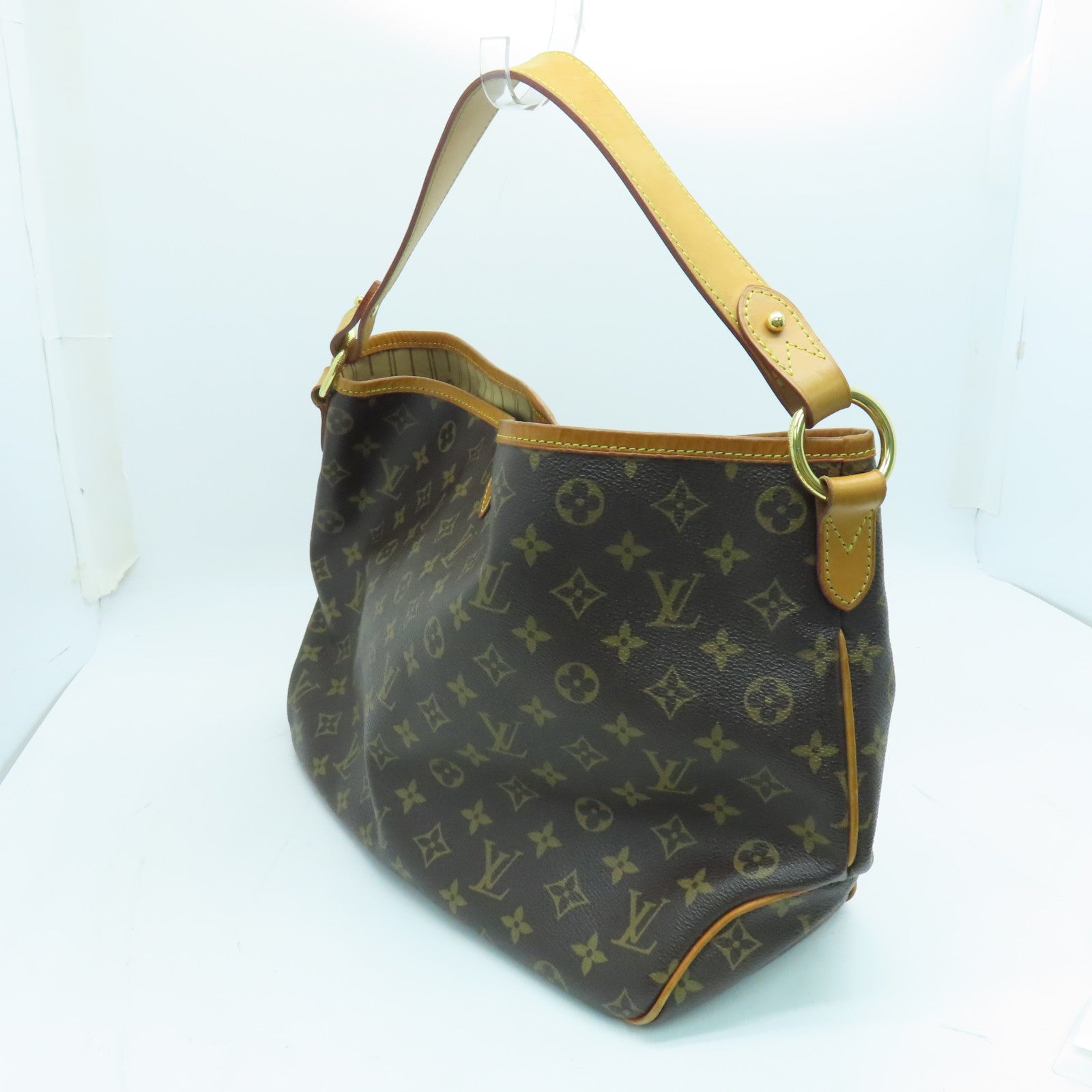 LOUIS VUITTON Monogram Delightful PM Shoulder金扣肩背袋啡色