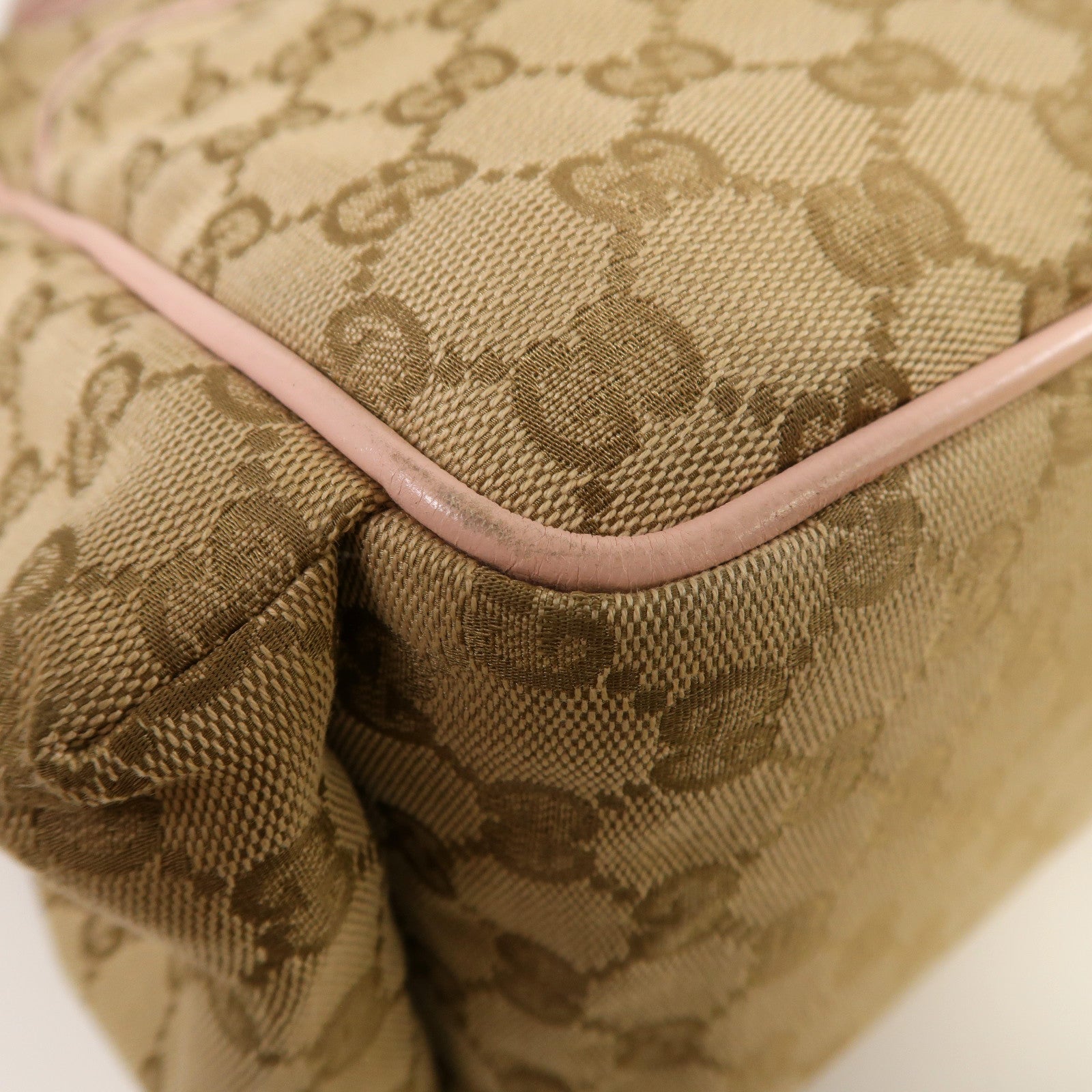 GUCCI 帆布Shoulder Bag金扣肩背袋啡色