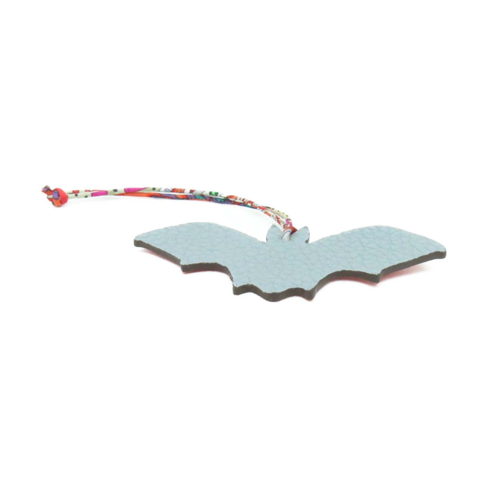 HERMES 【激減優惠】牛皮皮革Bat Charm掛飾灰色紅色