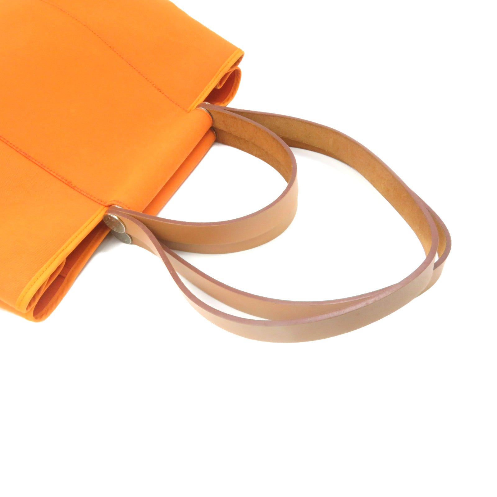 HERMES 【激减优惠】帆布Cabag 2Way Tote Bag手挽肩背两用袋橙色