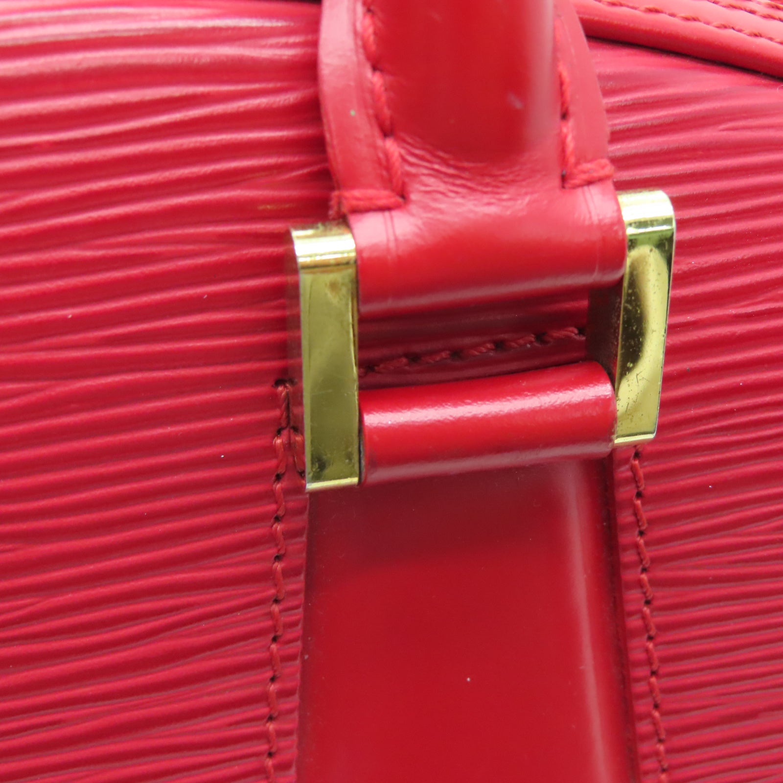 LOUIS VUITTON Epi皮革Jasmin金扣手挽袋红色