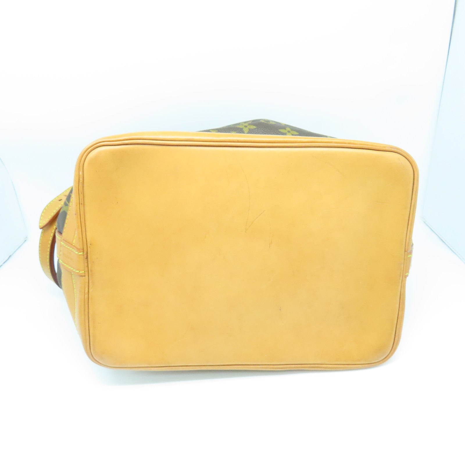 LOUIS VUITTON Monogram Noe Gold Buckle Shoulder Bag Brown