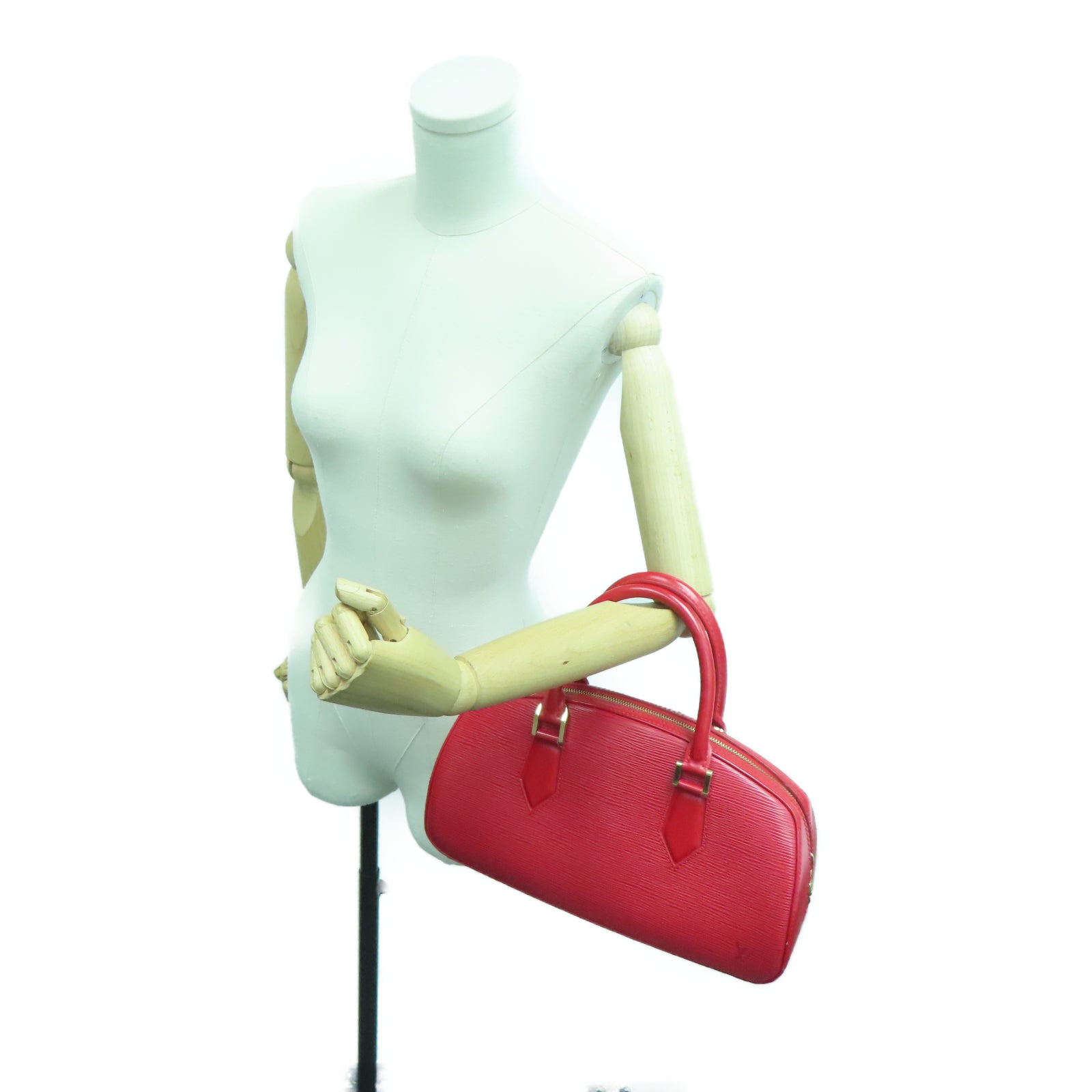 LOUIS VUITTON Epi皮革Jasmin金扣手挽袋红色