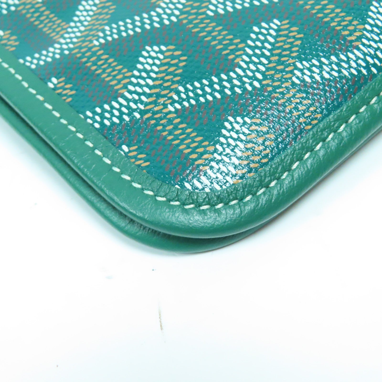 GOYARD 塗層帆布Shoulder Bag銀扣肩背袋綠色