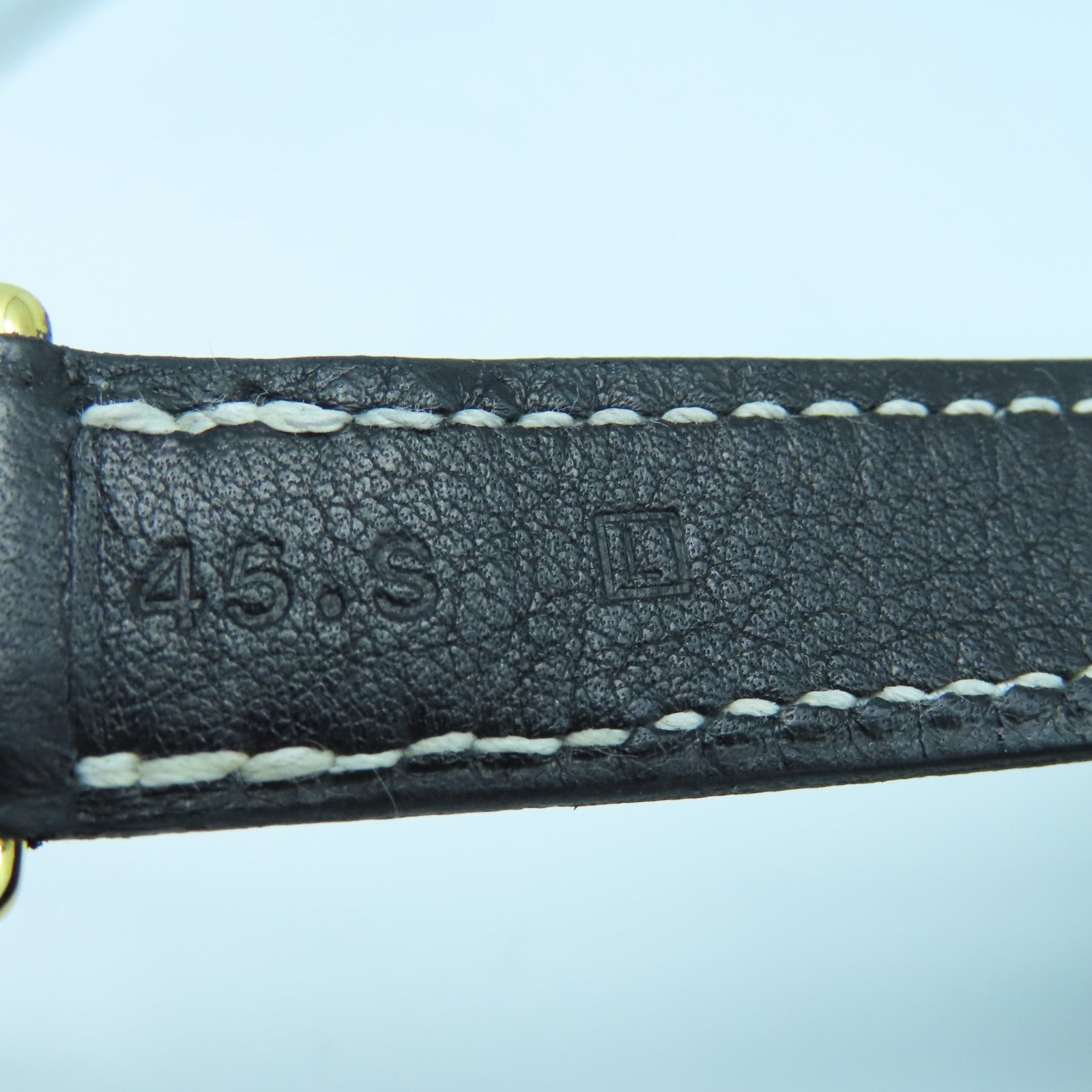 HERMES Swift皮革Kelly Flat 35金扣手挽袋黑色