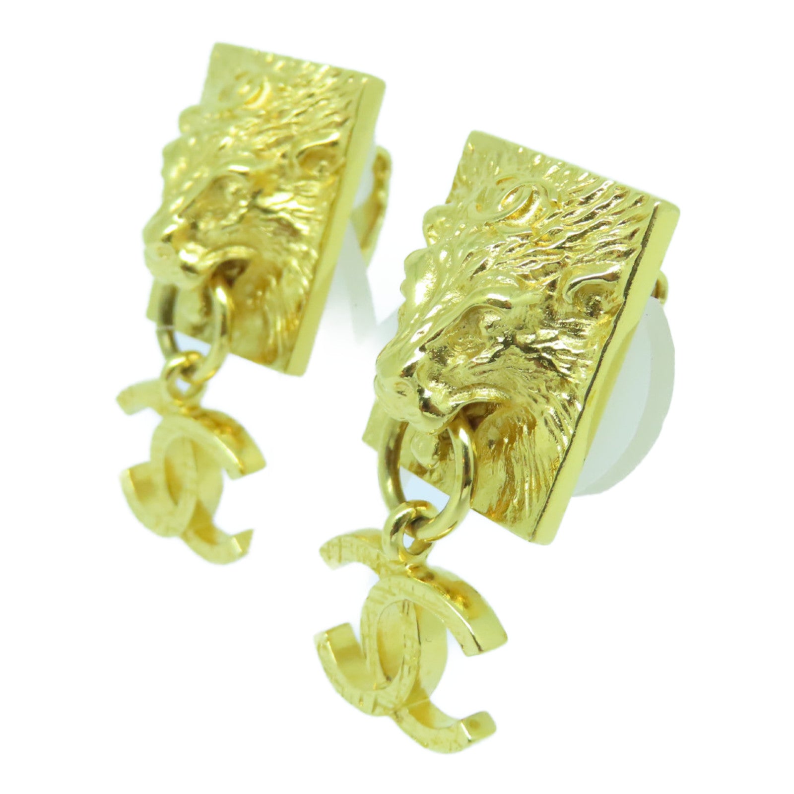 CHANEL 金属Earrings金扣耳环
