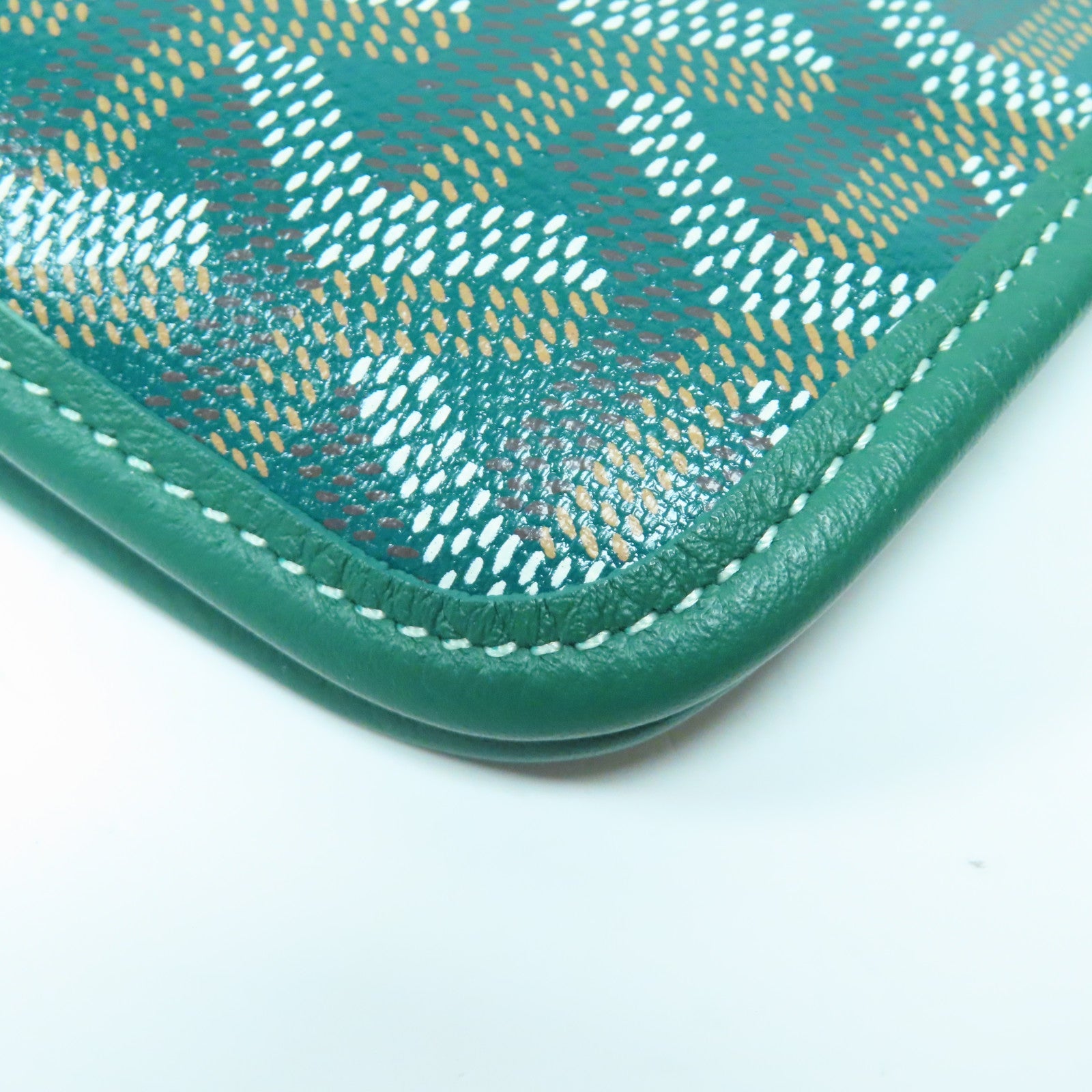 GOYARD 塗層帆布Shoulder Bag銀扣肩背袋綠色