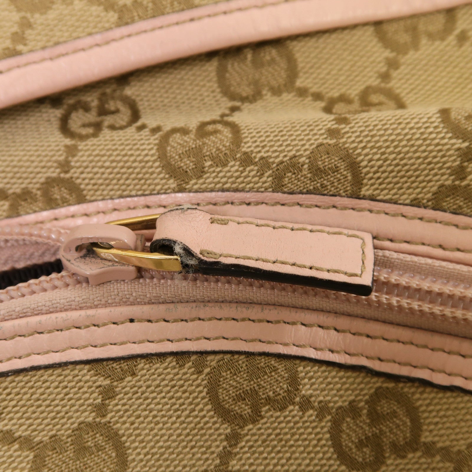 GUCCI 帆布Shoulder Bag金扣肩背袋啡色