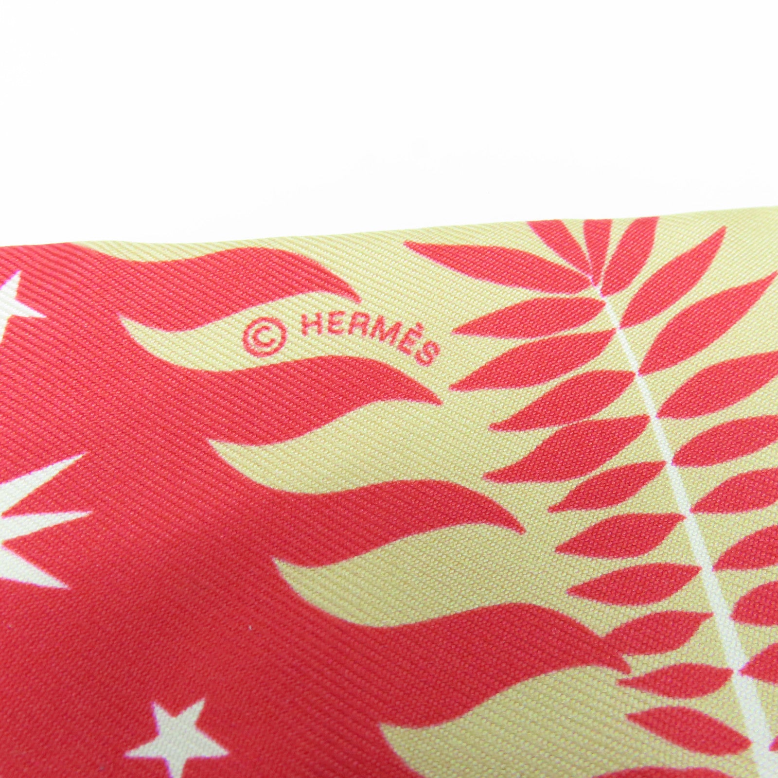 HERMES Silk Twilly Scarf Orange