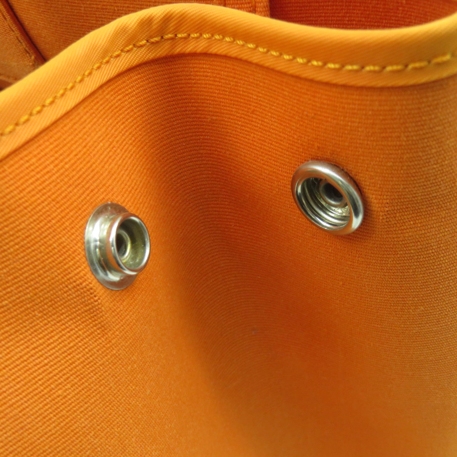HERMES 【激减优惠】帆布Cabag 2Way Tote Bag手挽肩背两用袋橙色