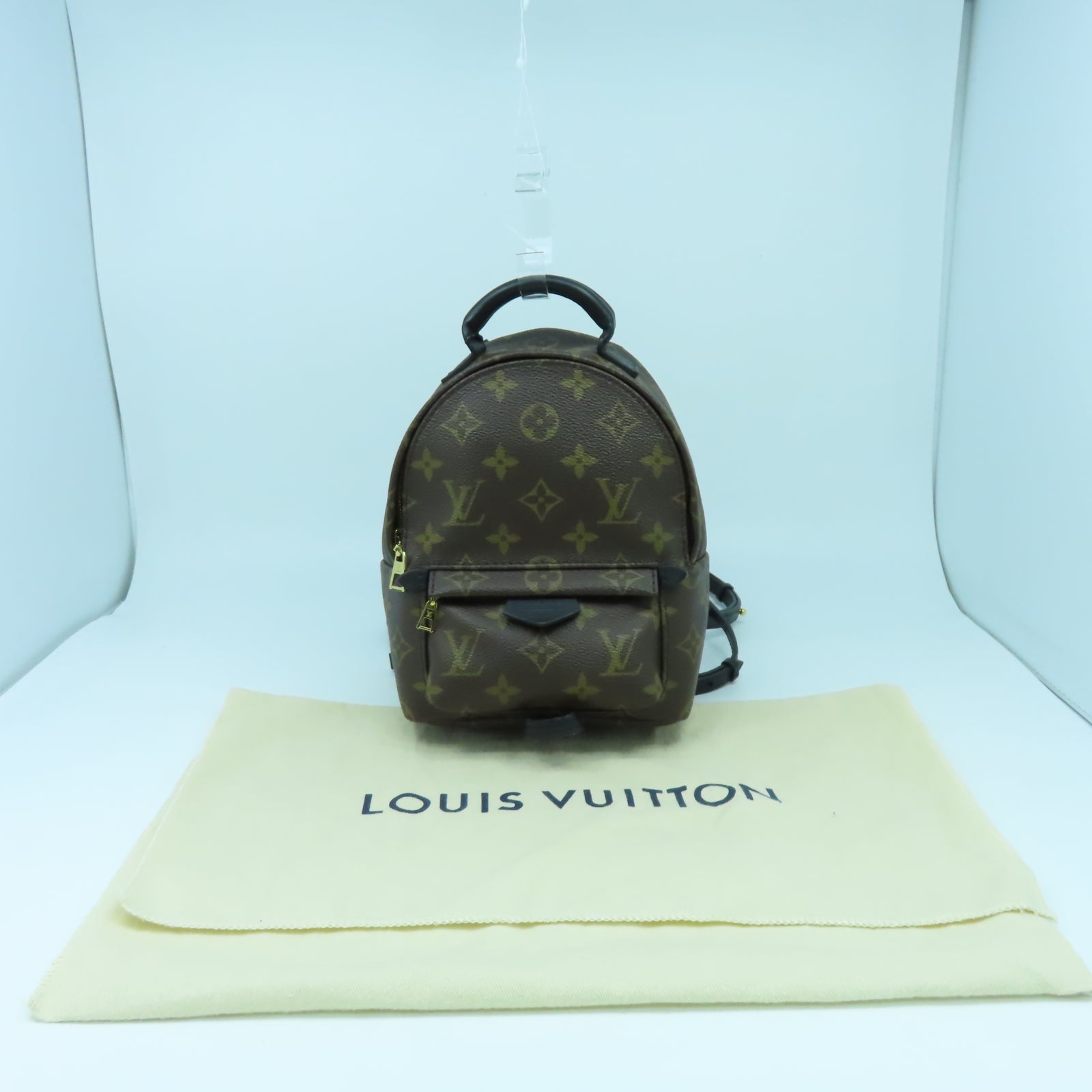LOUIS VUITTON Monogram Palm Springs Mini金扣背包啡色