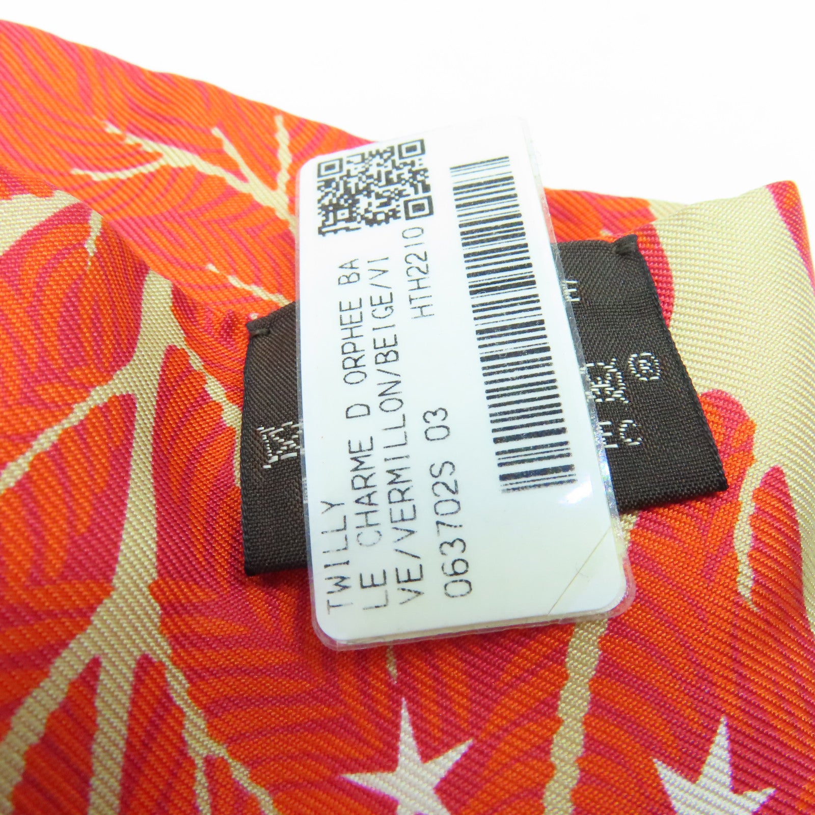HERMES Silk Twilly Scarf Orange