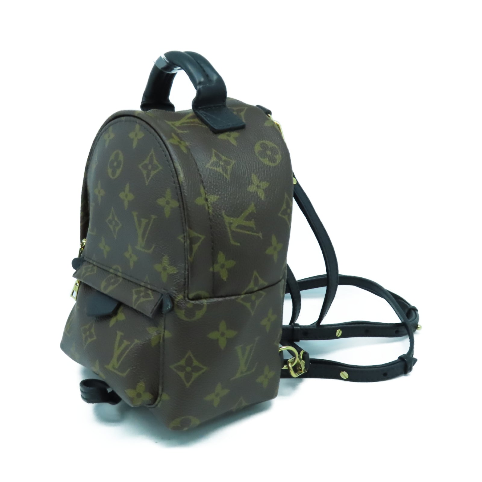 LOUIS VUITTON Monogram Palm Springs Mini金扣背包啡色