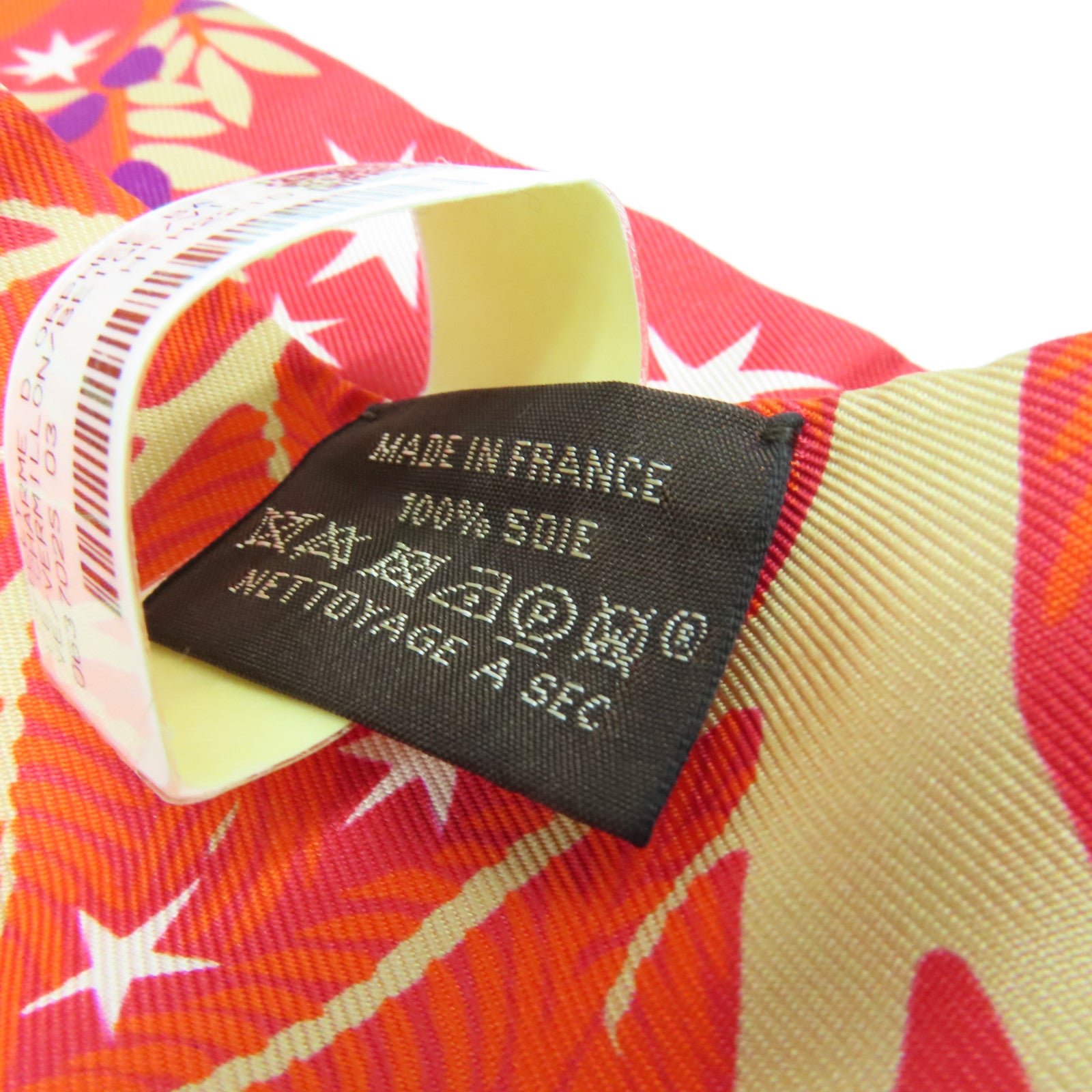 HERMES Silk Twilly Scarf Orange