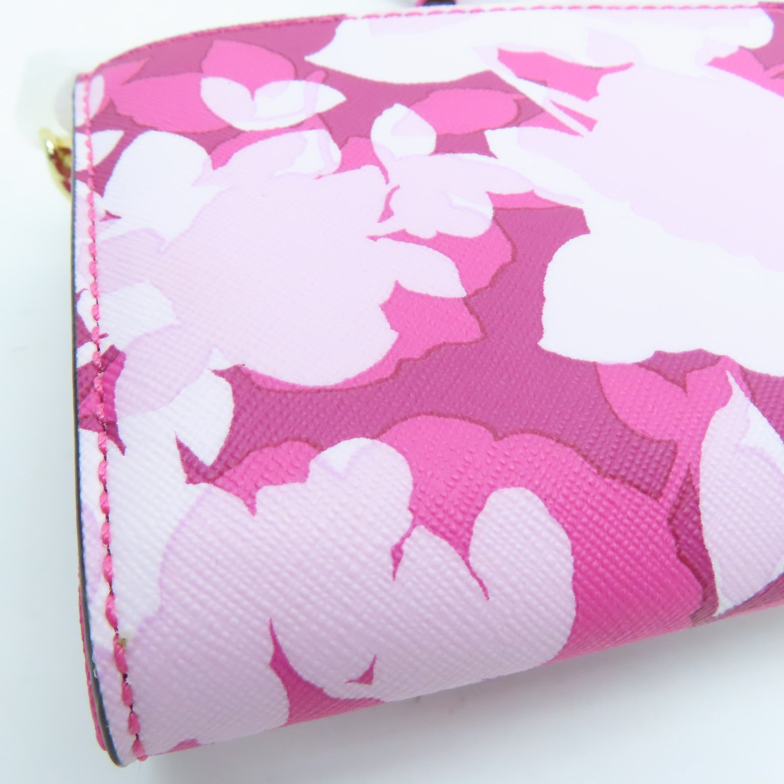 Michael Kors Leather Shoulder Bag Gold Buckle Pink
