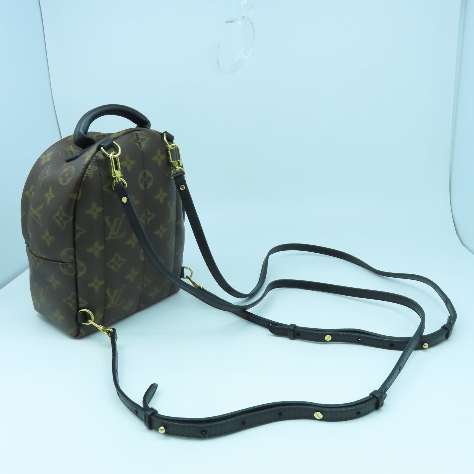 LOUIS VUITTON Monogram Palm Springs Mini金扣背包啡色