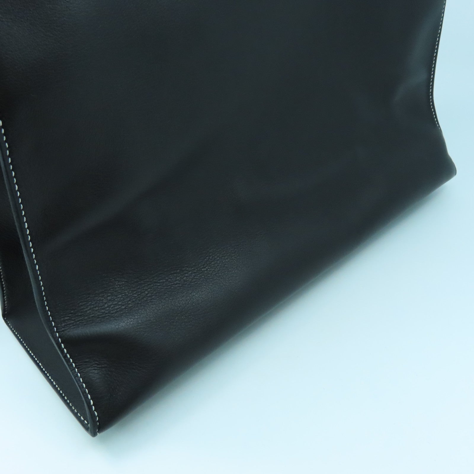 HERMES Swift皮革Kelly Flat 35金扣手挽袋黑色