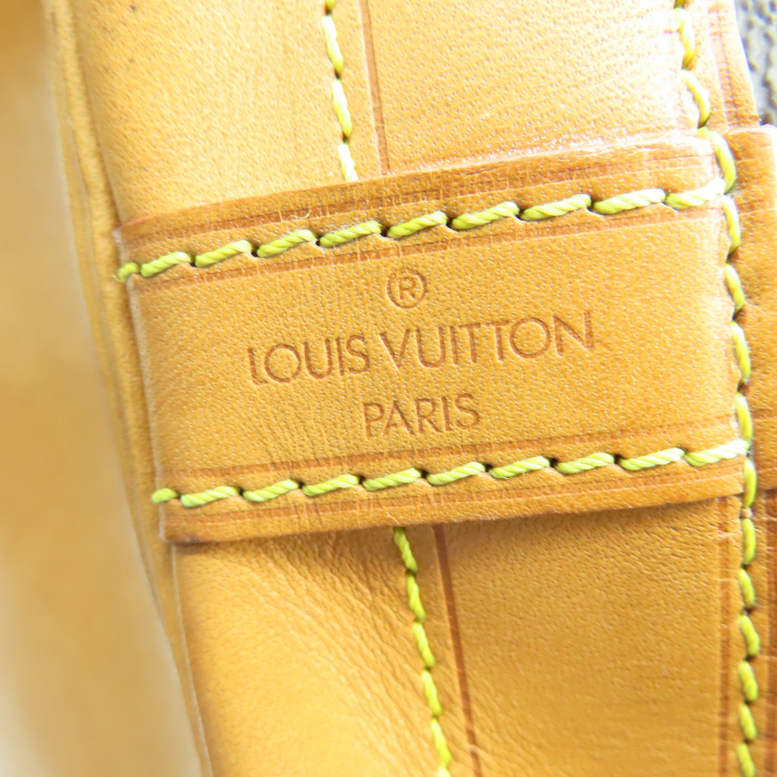 LOUIS VUITTON Monogram Noe Gold Buckle Shoulder Bag Brown