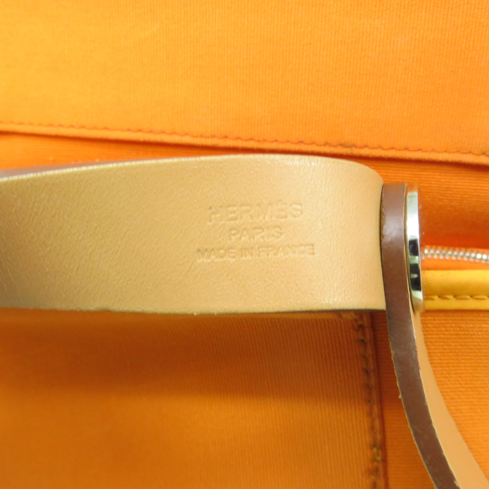 HERMES 【激减优惠】帆布Cabag 2Way Tote Bag手挽肩背两用袋橙色