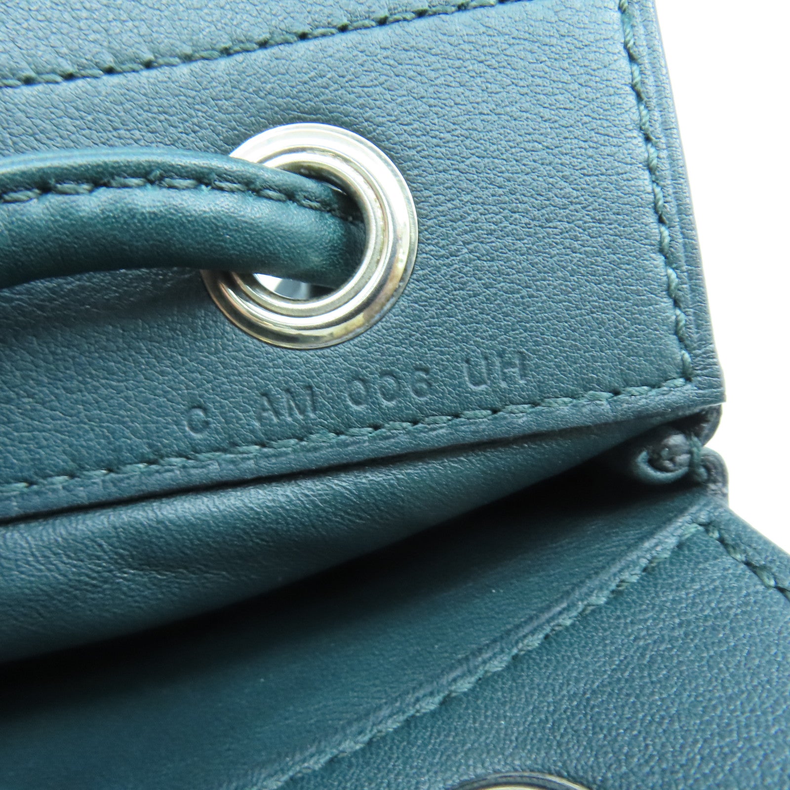 HERMES Swift皮革Aline銀扣手挽袋綠色