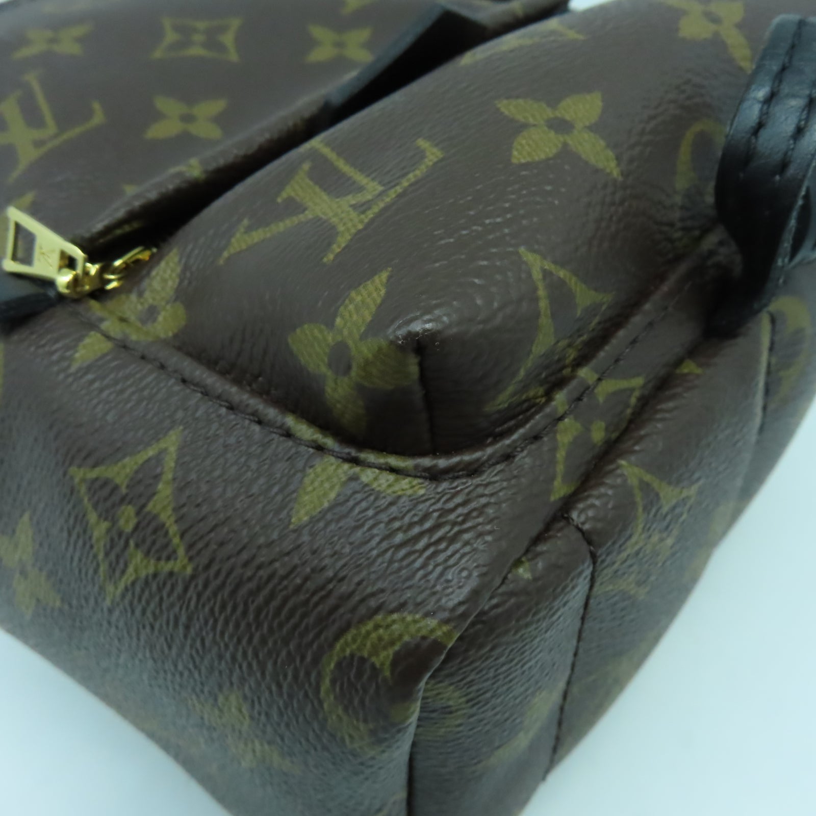 LOUIS VUITTON Monogram Palm Springs Mini金扣背包啡色
