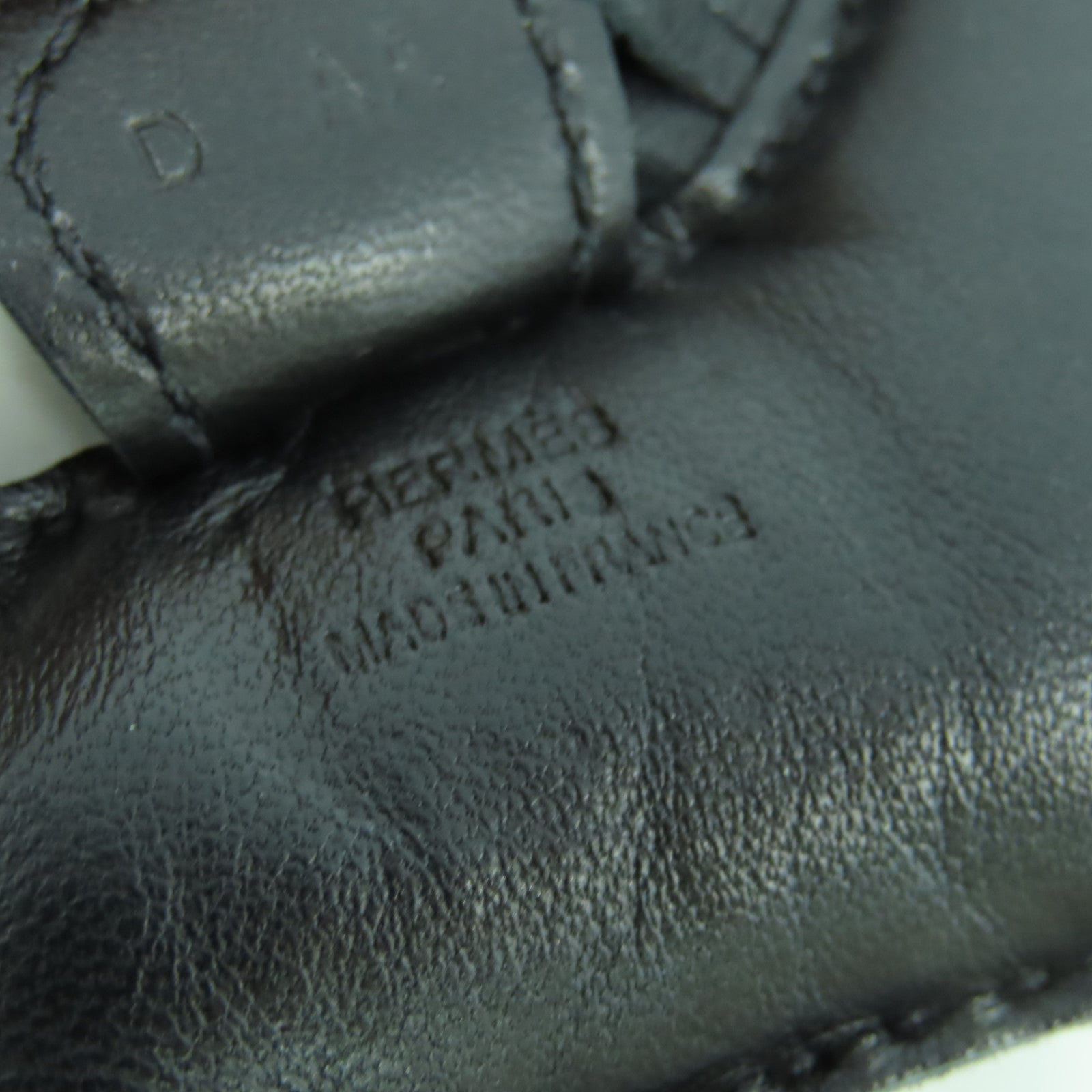 HERMES Swift皮革Rodeo PM Charm掛飾黑色