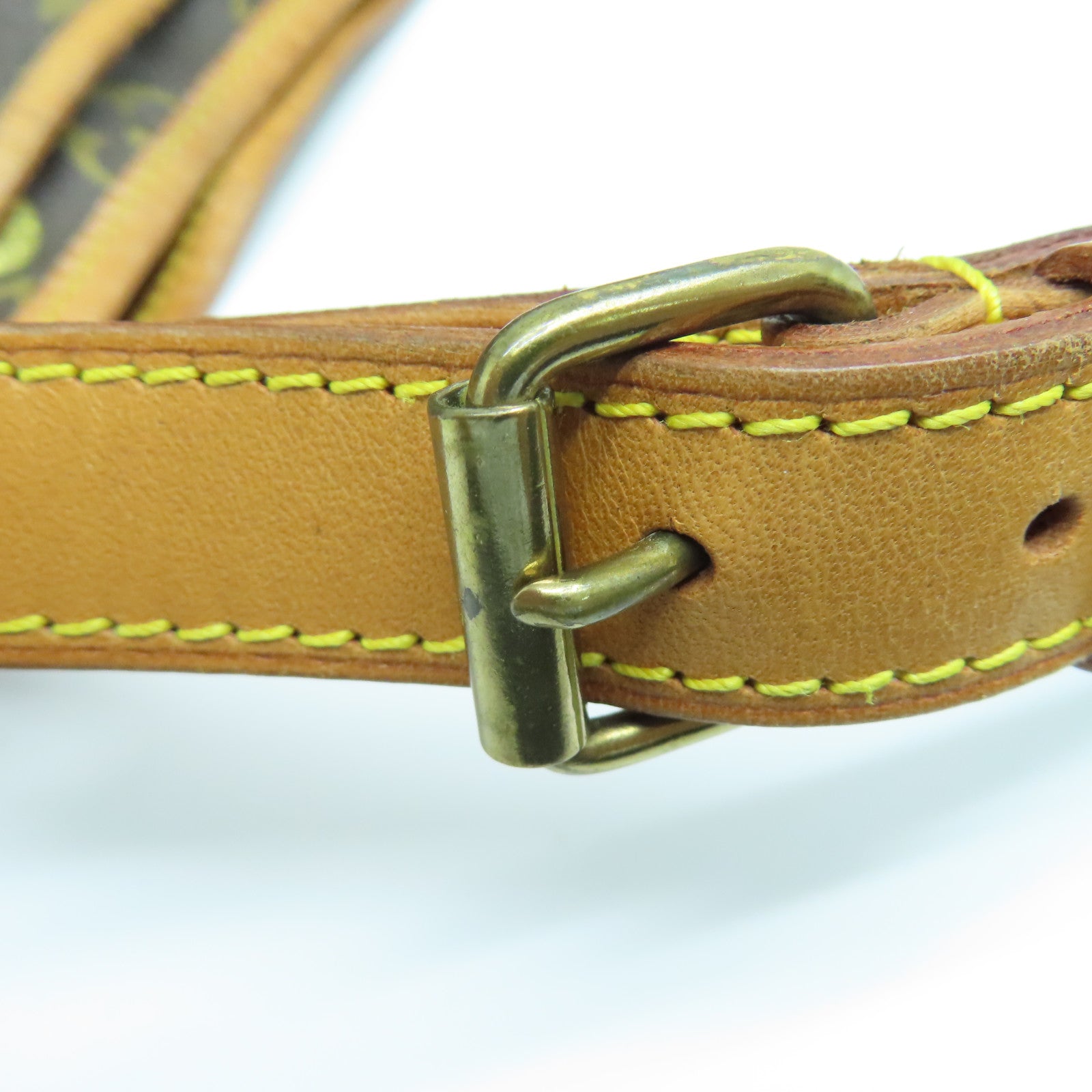 LOUIS VUITTON Monogram Noe Gold Buckle Shoulder Bag Brown