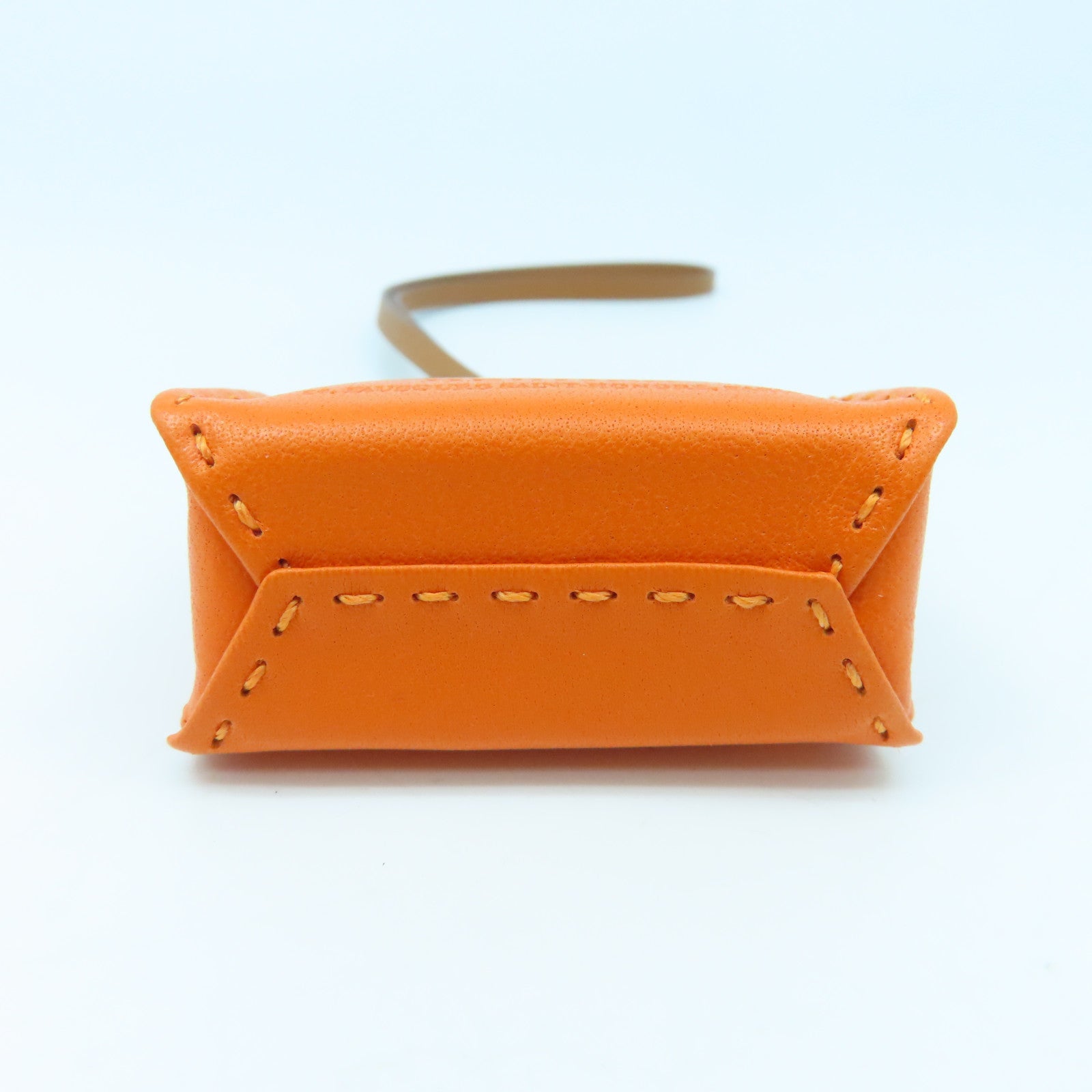 HERMES Milo皮革/Swift皮革Orange Bag Charm掛飾橙色
