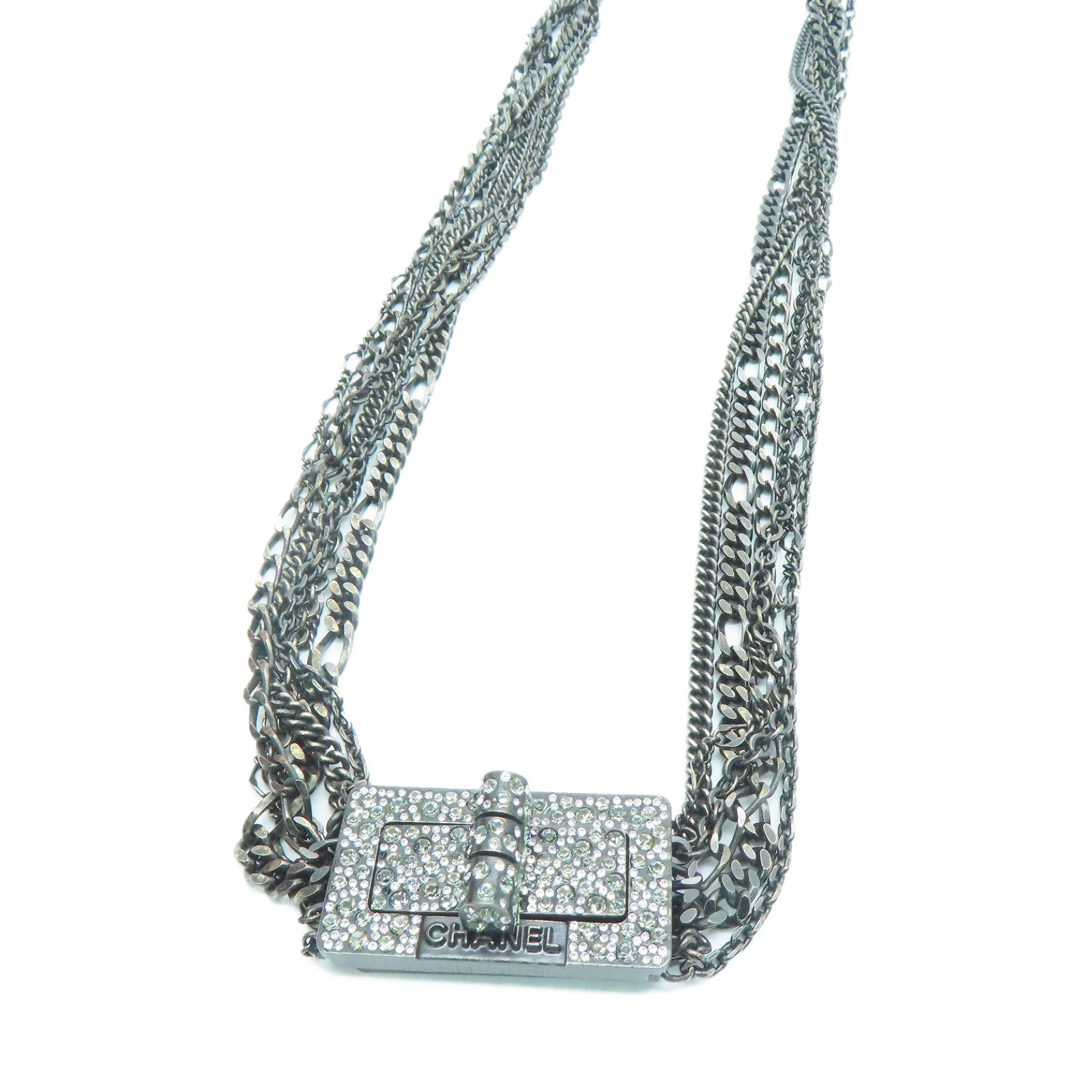 CHANEL 水晶/金属2.55 Chain Belt链带银色