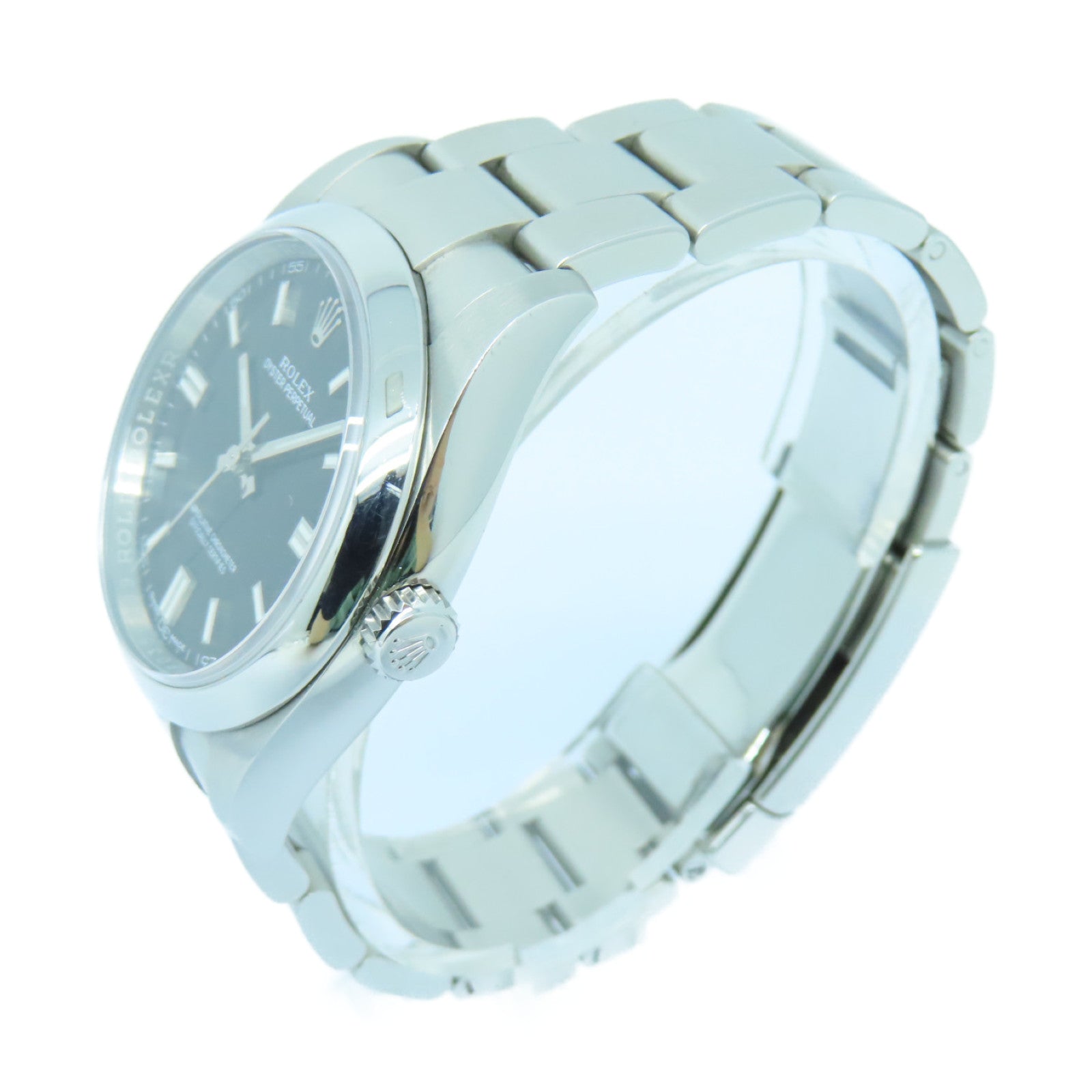 ROLEX Oyster Perpetual不鏽鋼手錶自動機芯黒色