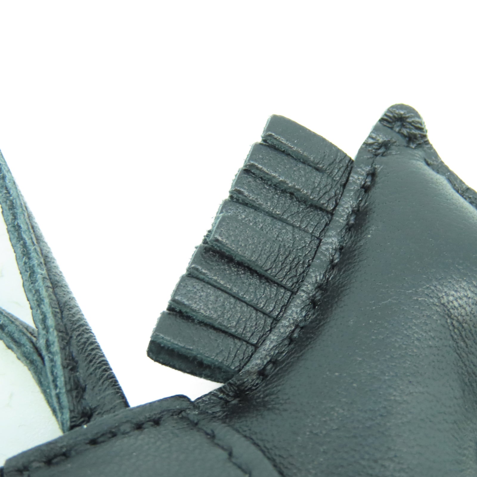 HERMES Swift皮革Rodeo PM Charm掛飾黑色