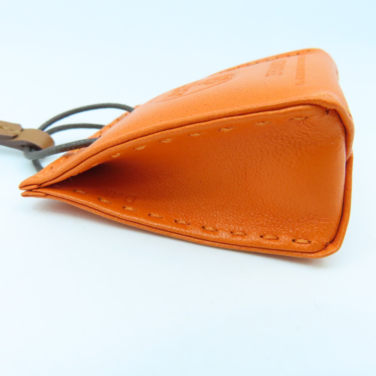 HERMES Milo皮革/Swift皮革Orange Bag Charm掛飾橙色