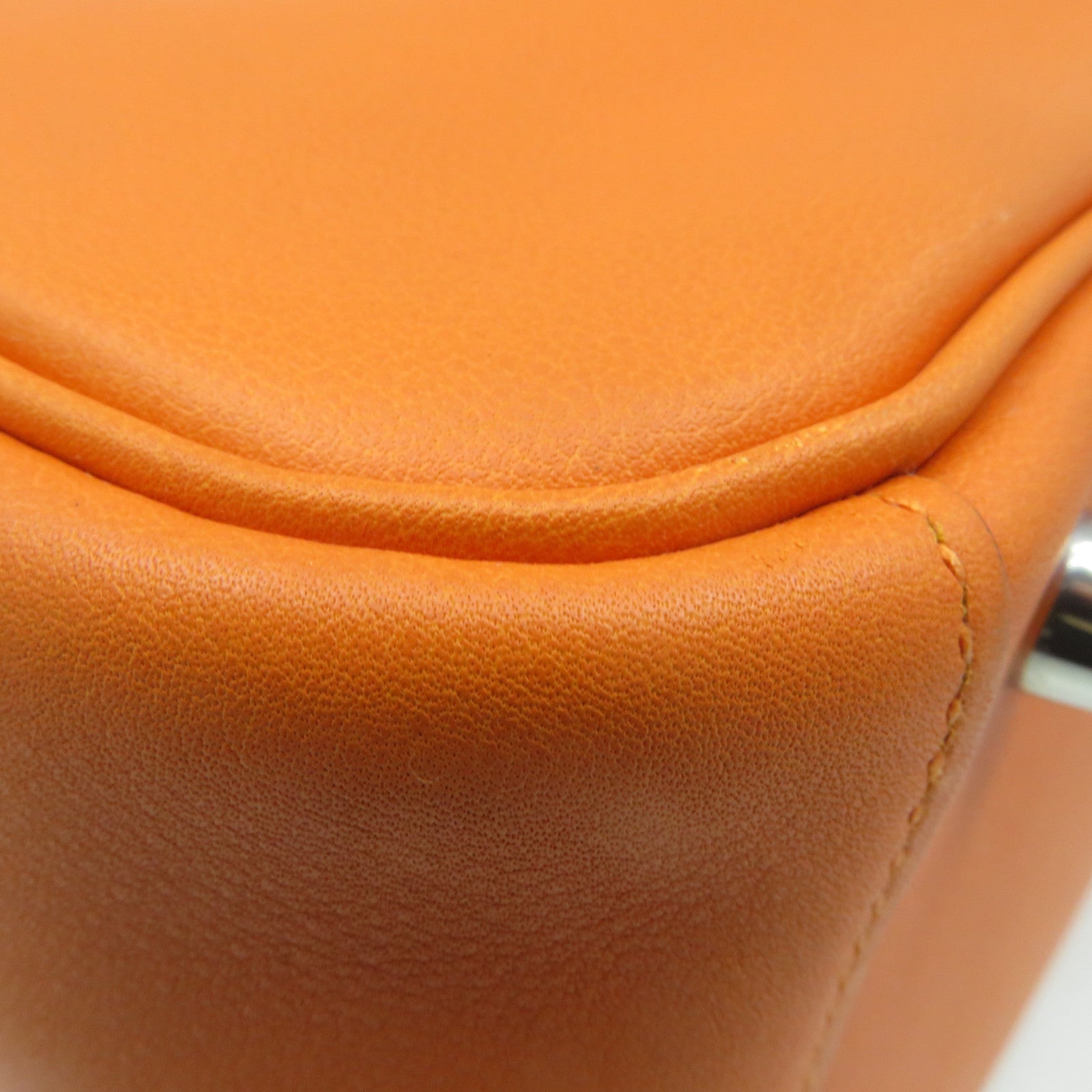 HERMES 【激減優惠】Swift皮革Lindy 30 Shoulder Bag銀扣肩背袋Orange橙色