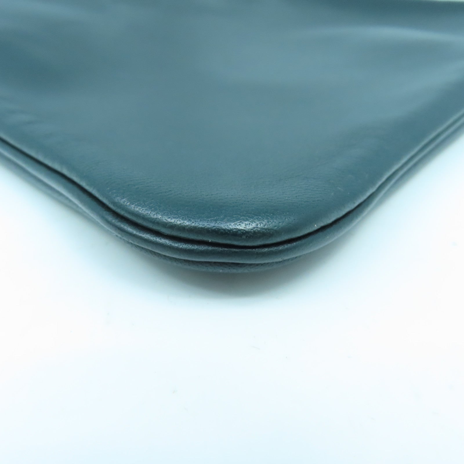 HERMES Swift皮革Aline銀扣手挽袋綠色