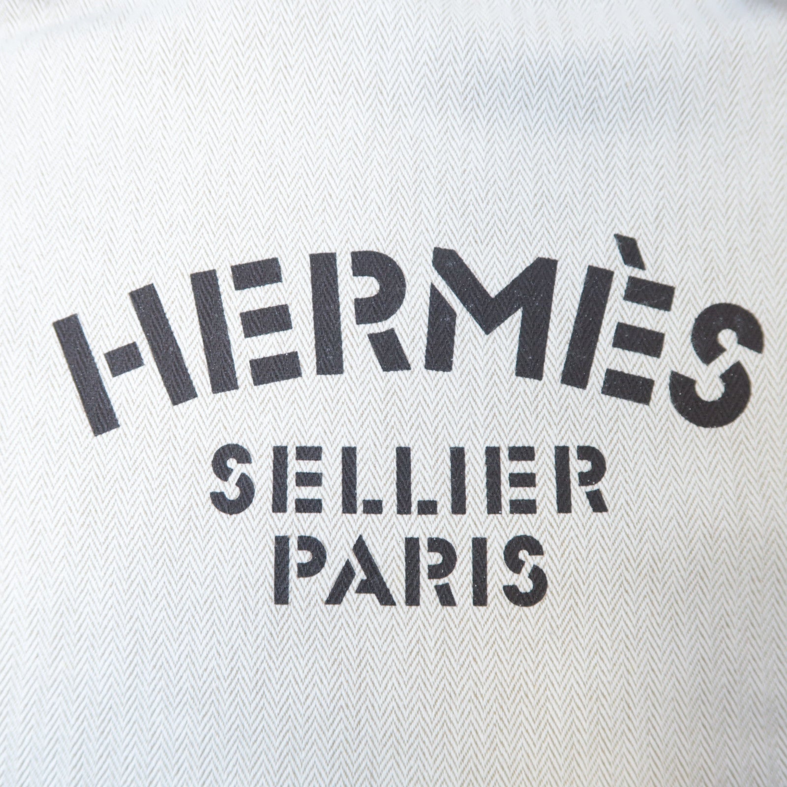 HERMES 帆布Aline銀扣肩背袋米色