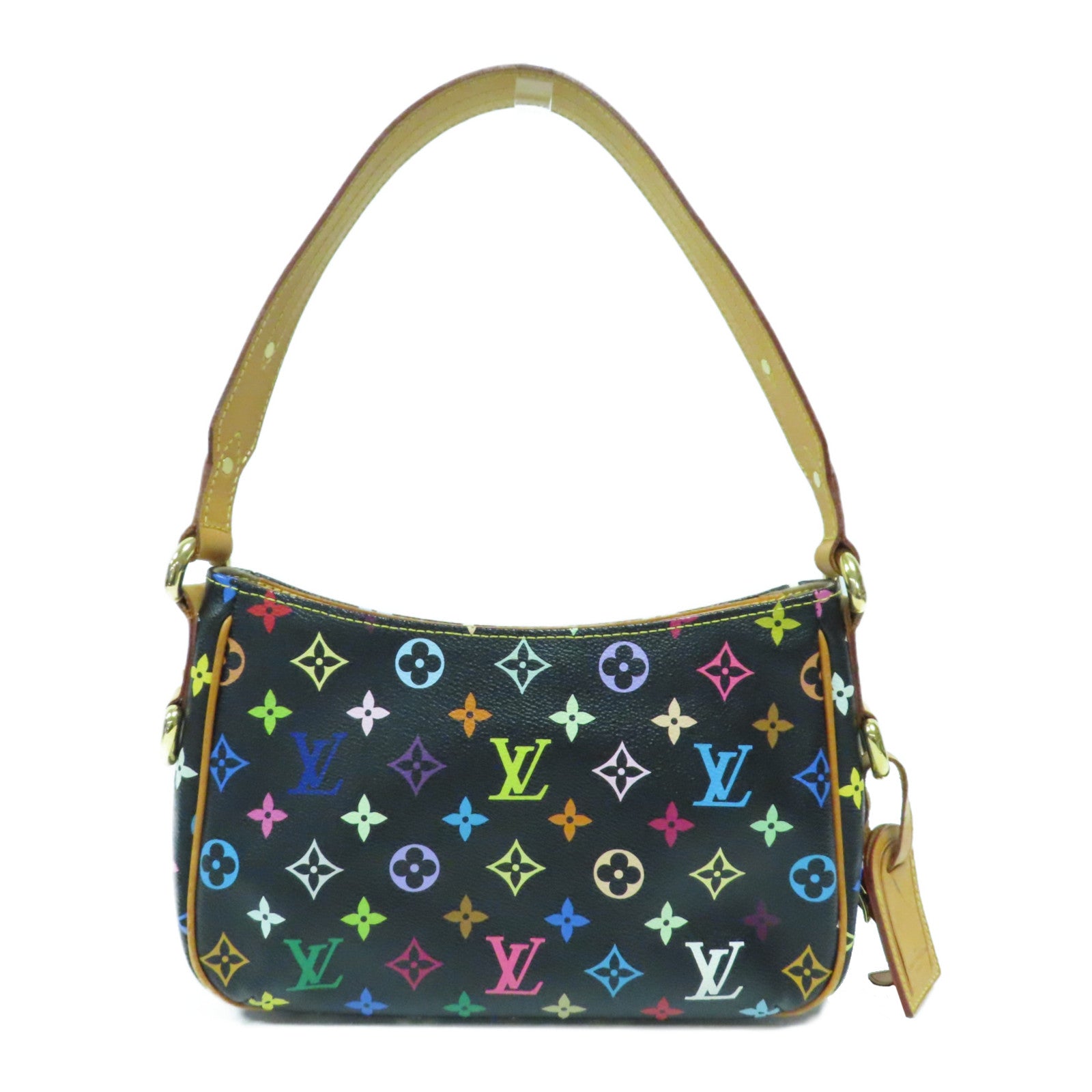 LOUIS VUITTON Monogram Multicolore Lodge PM金扣肩背袋黑色/啡色
