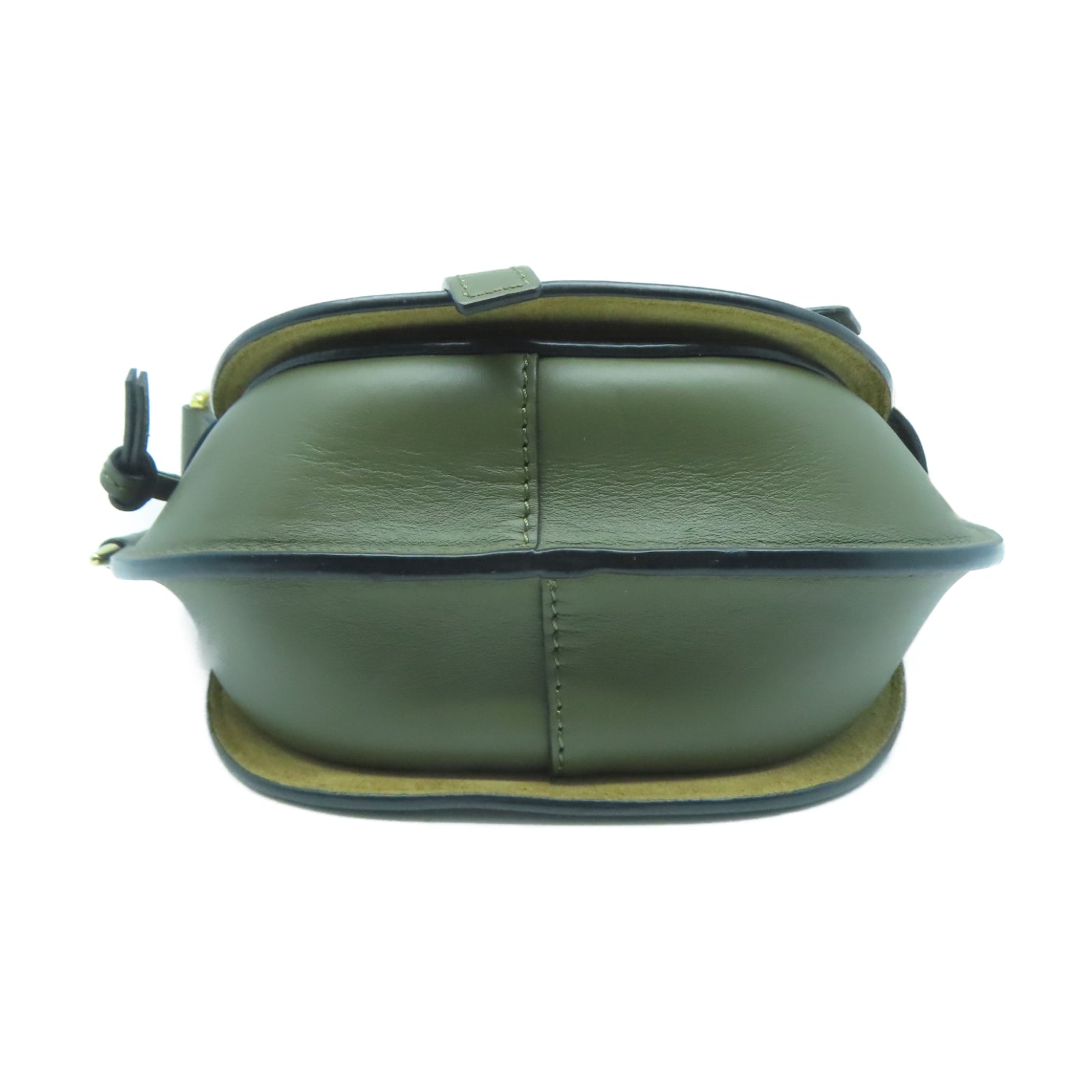 LOEWE 牛皮皮革Mini Gate金扣肩背袋綠色